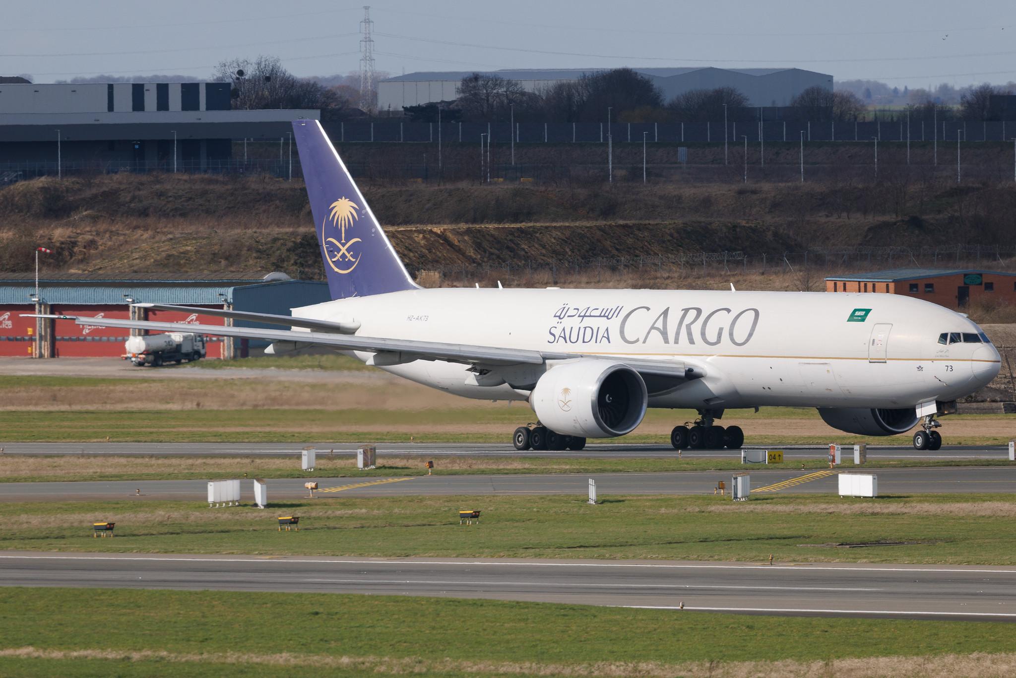 Liege Airport: Saudia Cargo (SV / SVA) | Operator: Saudia | Boeing 777-FFG B77L | HZ-AK73 | MSN 60339