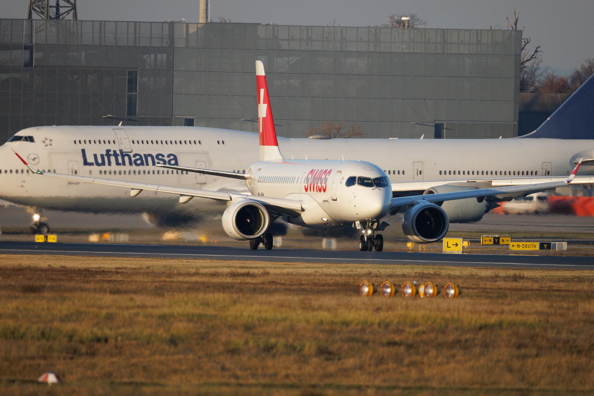 Frankfurt Airport: Swiss (LX / SWR) | Airbus A220-100 BCS1 | HB-JBH | MSN 50017