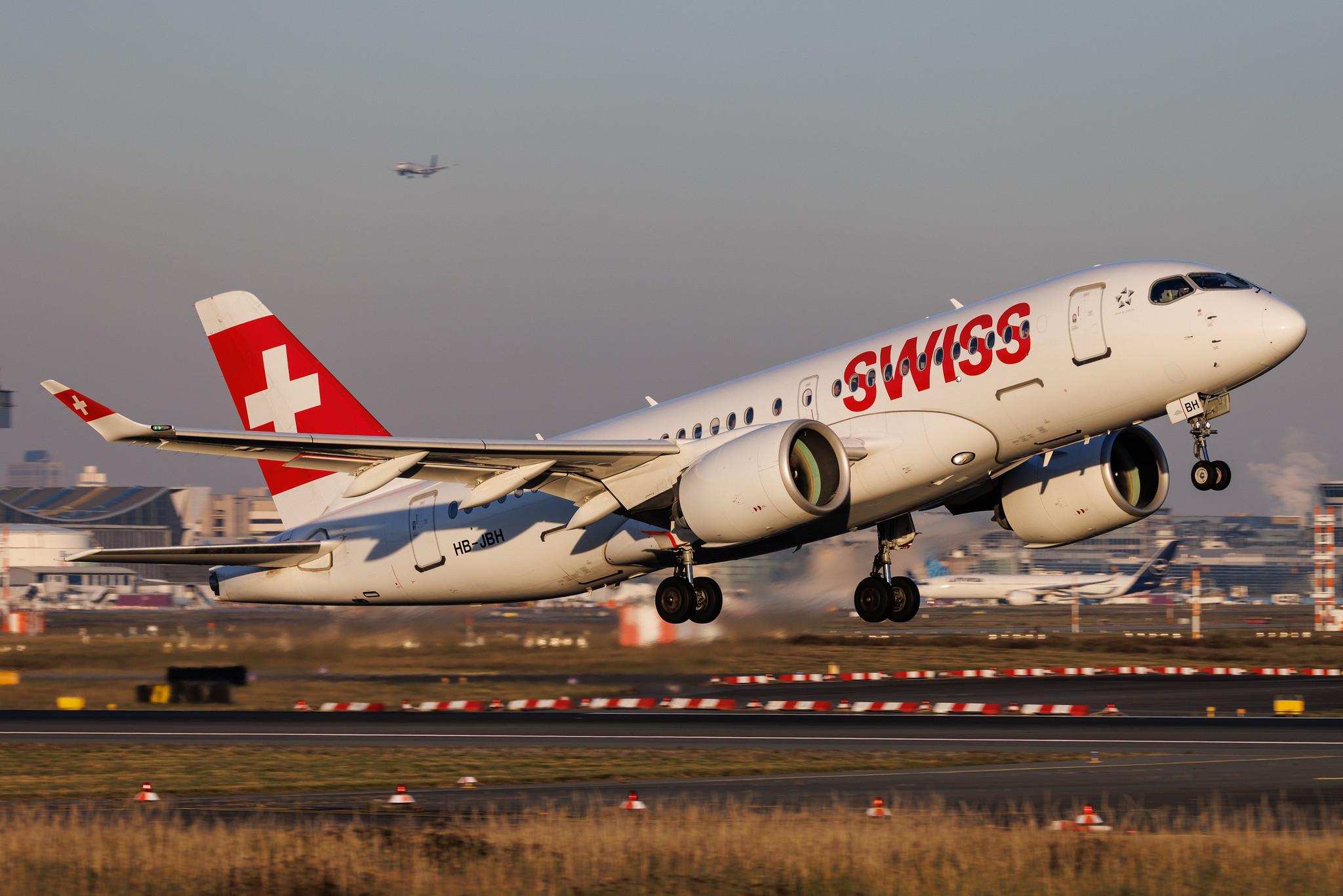 Frankfurt Airport: Swiss (LX / SWR) | Airbus A220-100 BCS1 | HB-JBH | MSN 50017