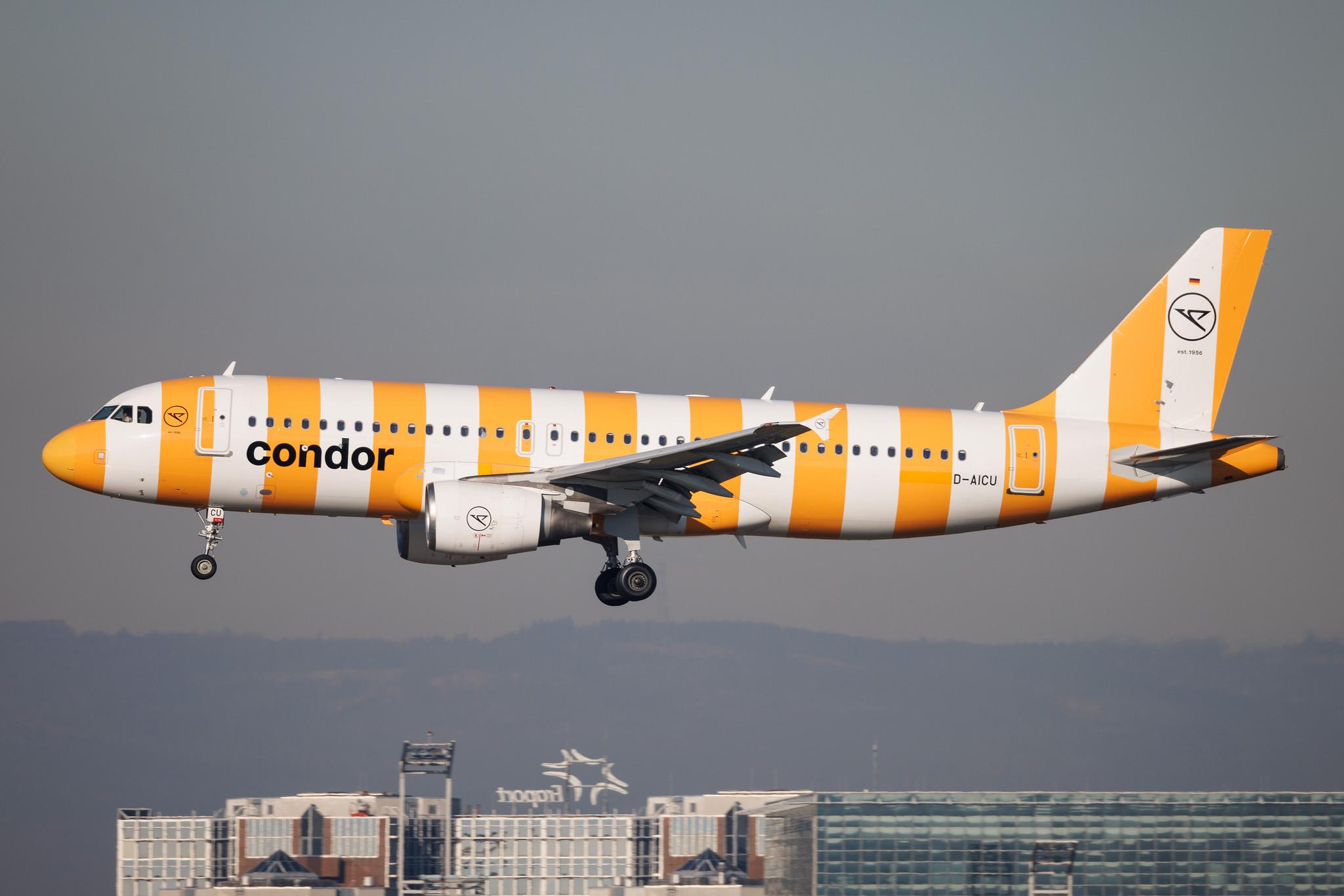 Frankfurt Airport: Condor (DE / CFG) | Livery: Yellow Sunshine Livery | Airbus A320-214 A320 | D-AICU | MSN 03767