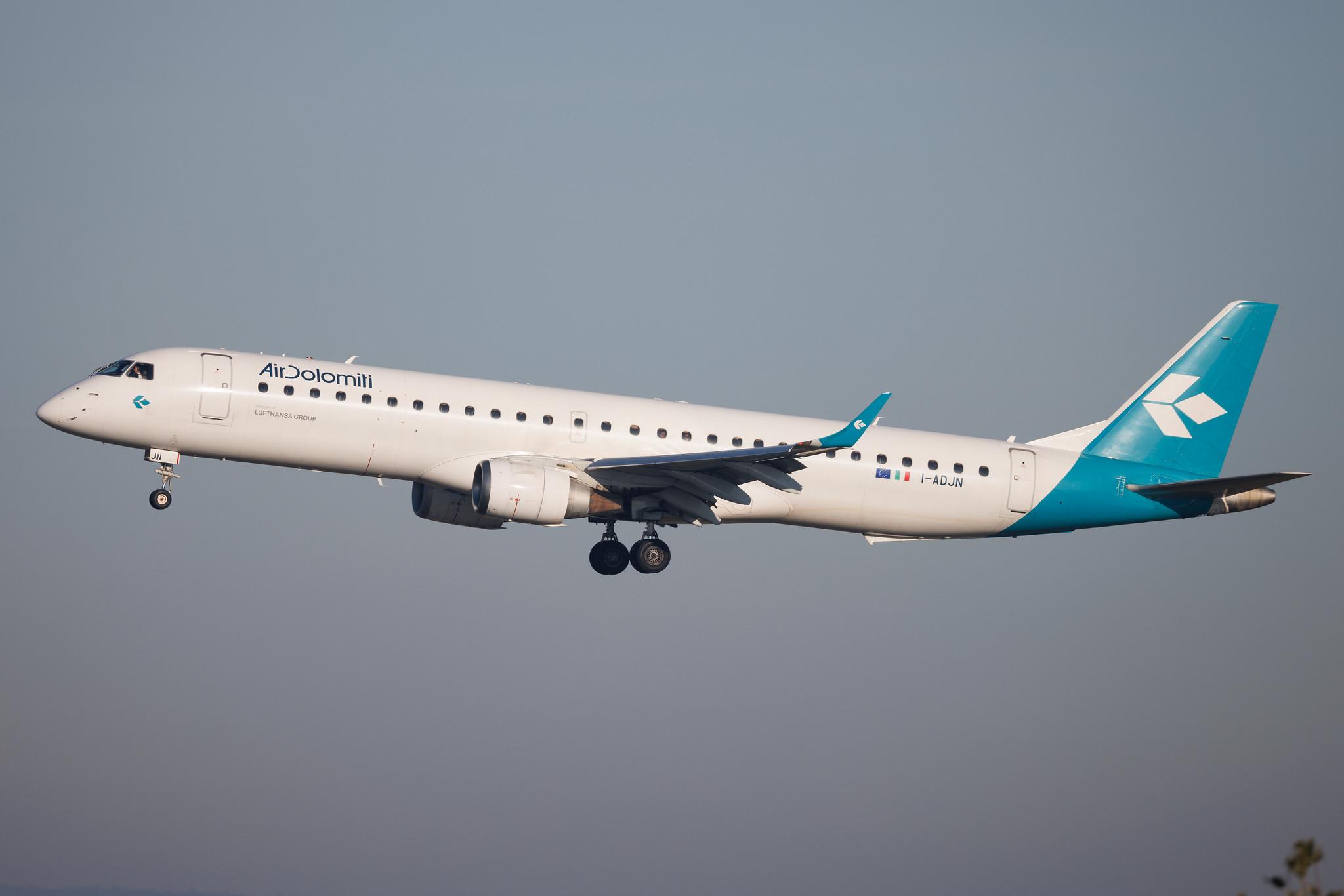 Frankfurt Airport: Air Dolomiti (EN / DLA) | Embraer E195LR E195 | I-ADJN | MSN 19000270