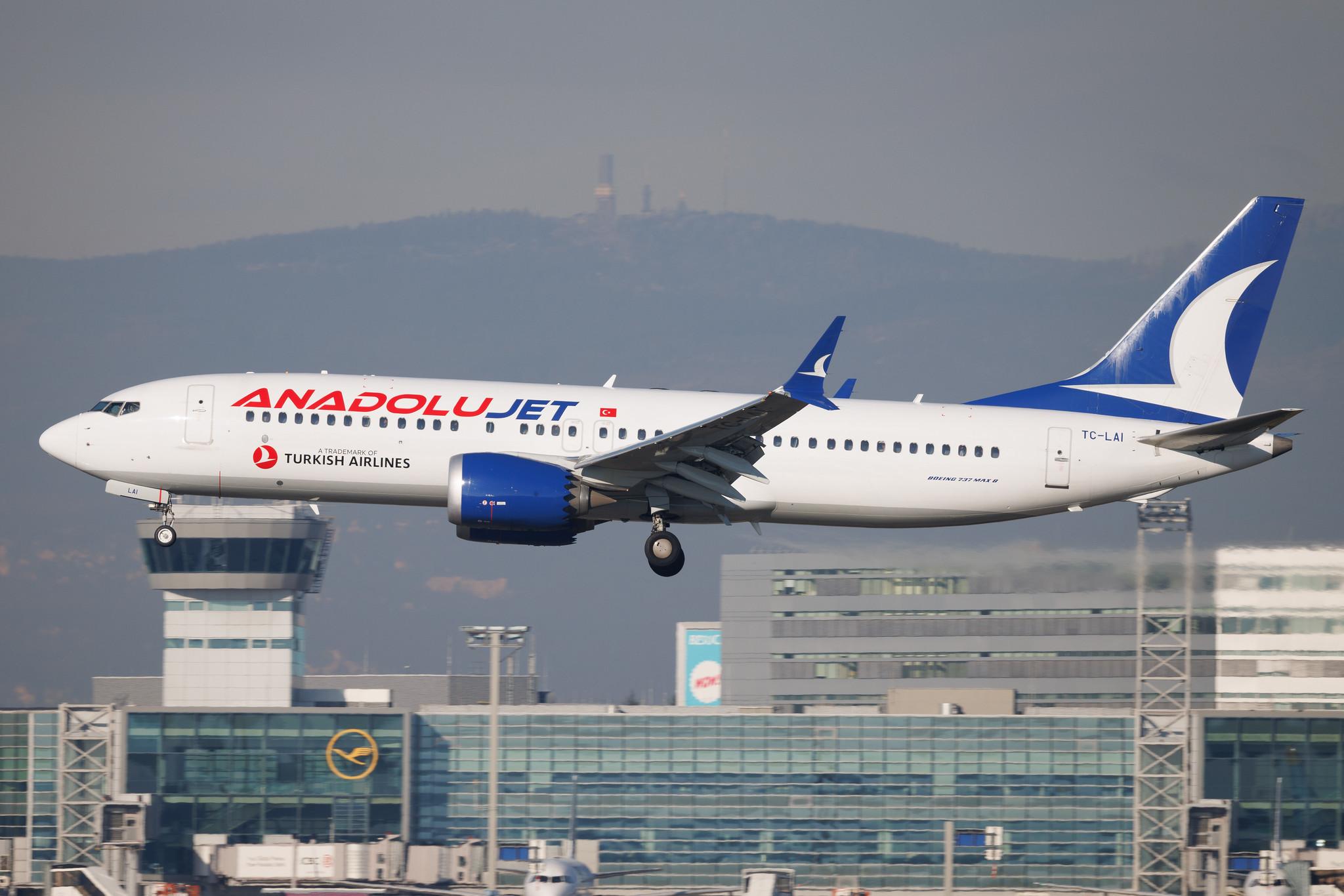 Frankfurt Airport: AJet (VF / TKJ) | Boeing 737 MAX 8 B38M | TC-LAI | MSN 64947