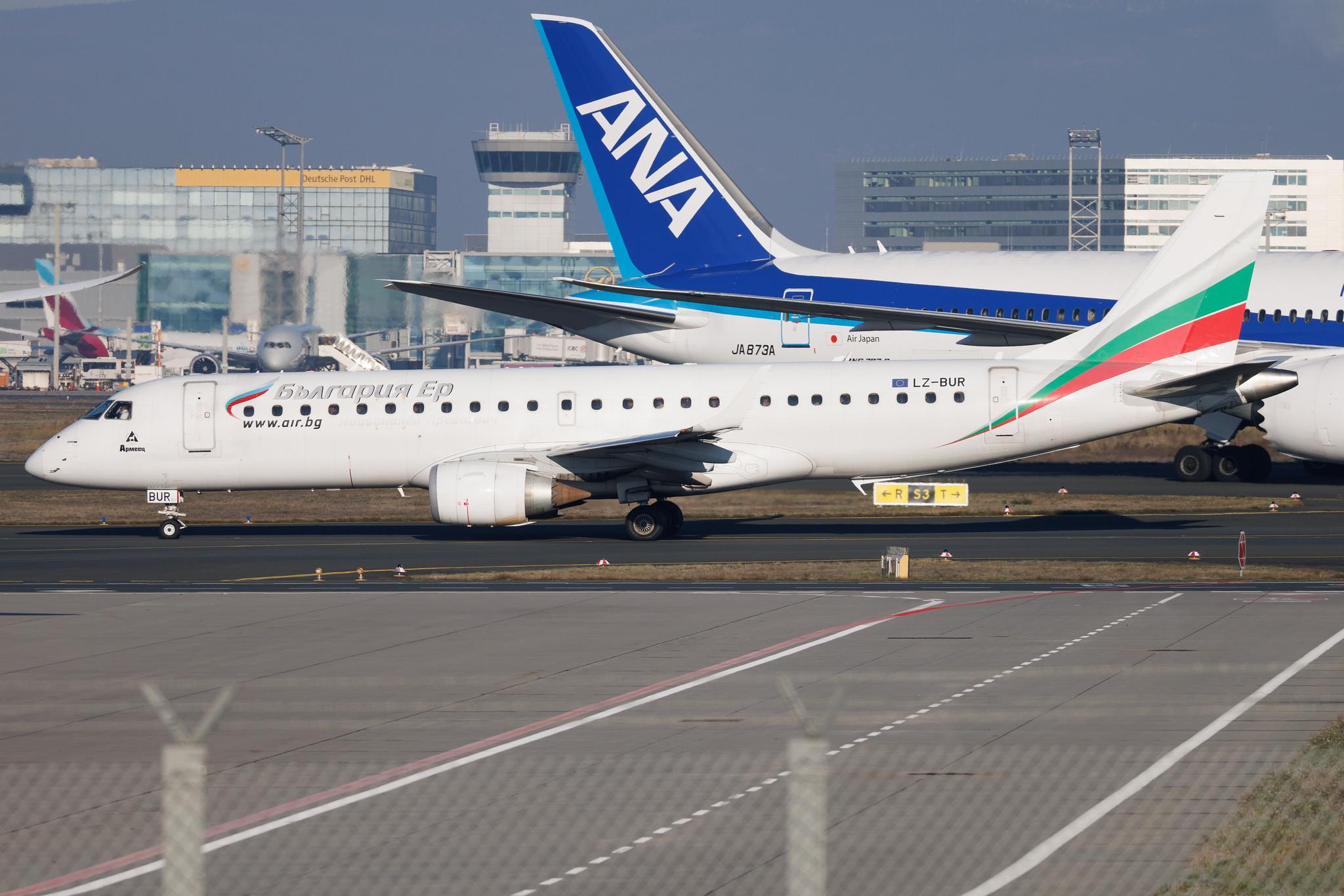 Frankfurt Airport: Bulgaria Air (FB / LZB) | Embraer E190STD E190 | LZ-BUR | MSN 19000551