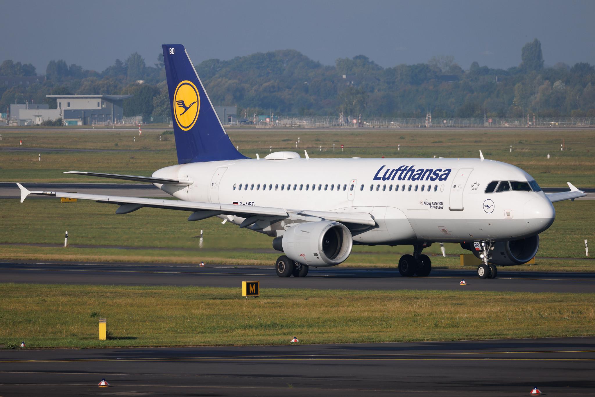 Düsseldorf Airport: Lufthansa (LH / DLH) | Airbus A319-112 A319 | D-AIBD | MSN 4455