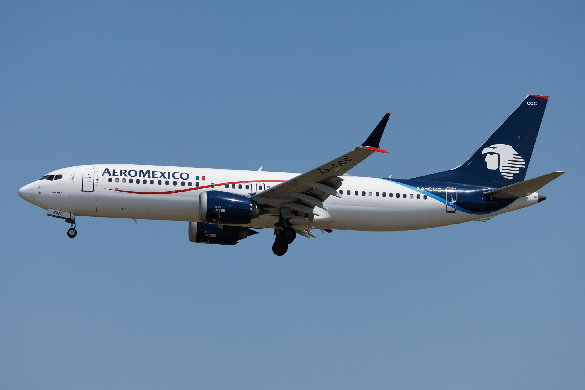Los Angeles International Airport: Aeromexico (AM / AMX) | Boeing 737 MAX 8 B38M | XA-CCC | MSN 43715