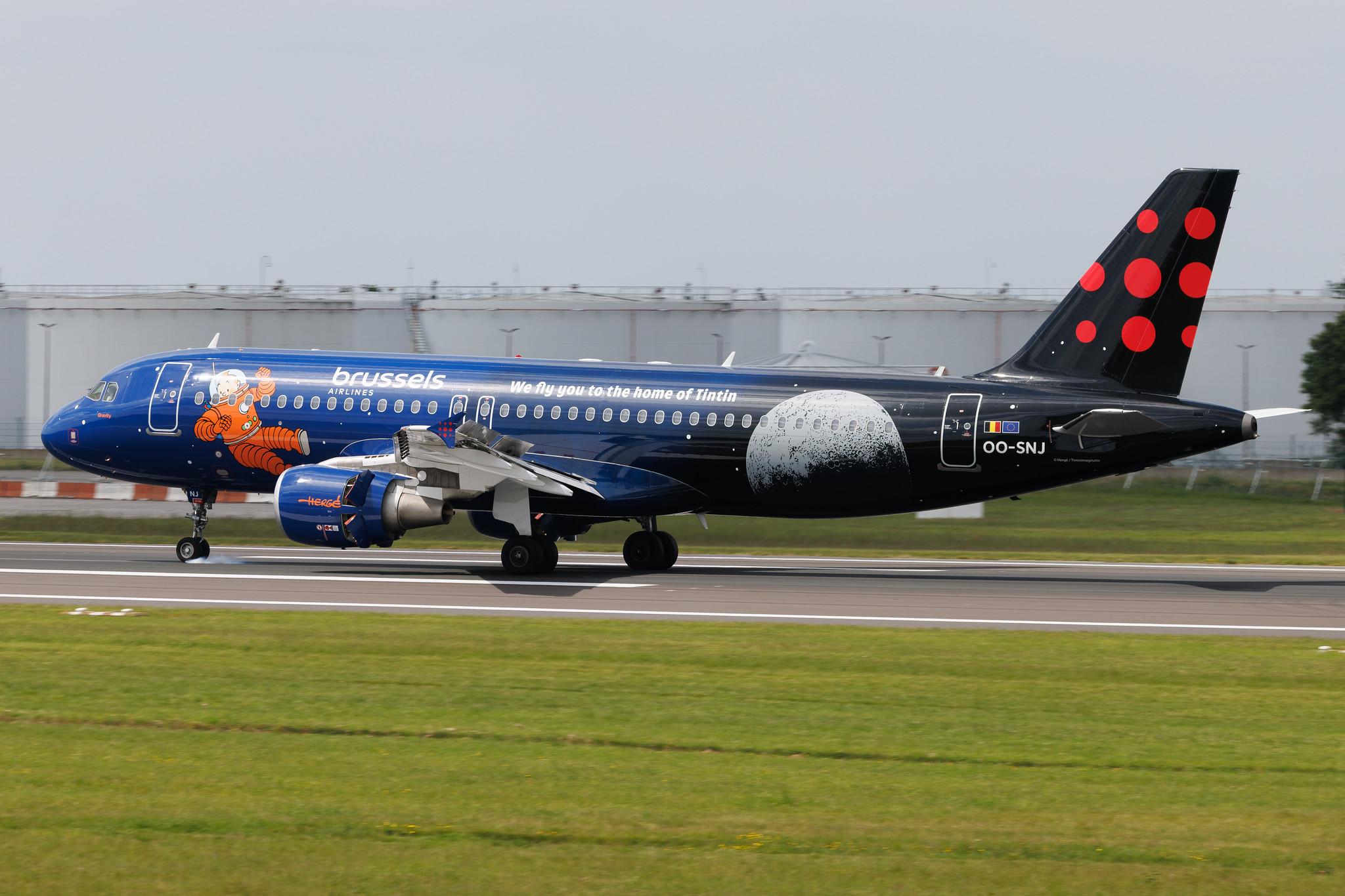 Brussels Airport: Brussels Airlines (SN / BEL) | Livery: Tintin Gravity Livery | Airbus A320-214 A320 | OO-SNJ | MSN 03161