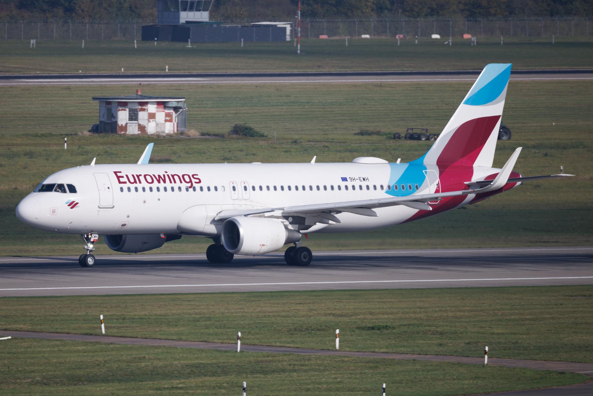 Düsseldorf Airport: Eurowings (EW / EWG) | Operator: Eurowings Europe | Airbus A320-214 A320 | 9H-EWH | MSN 07148