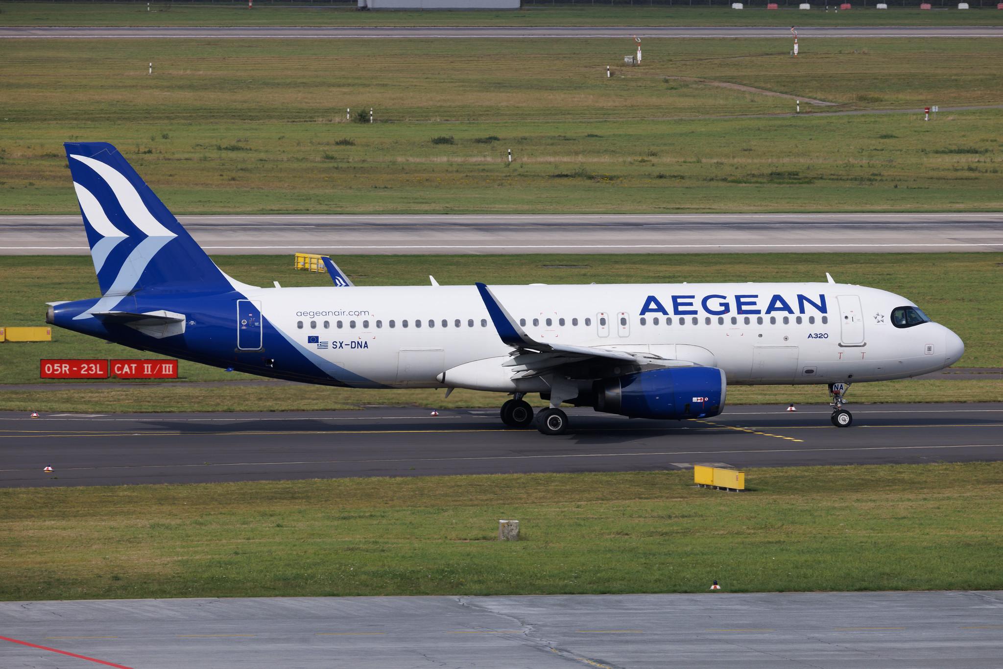 Düsseldorf Airport: Aegean Airlines (A3 / AEE) | Airbus A320-232 A320 | SX-DNA | MSN 6655