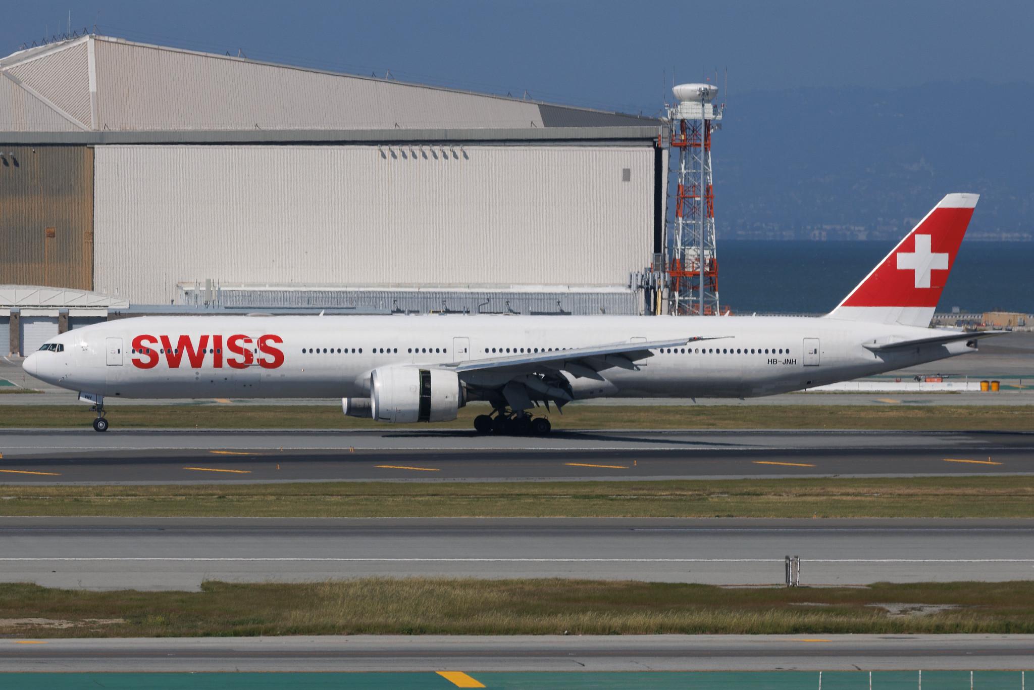 San Francisco International Airport: Swiss (LX / SWR) | Boeing 777-3DE(ER) B77W | HB-JNH | MSN 62753