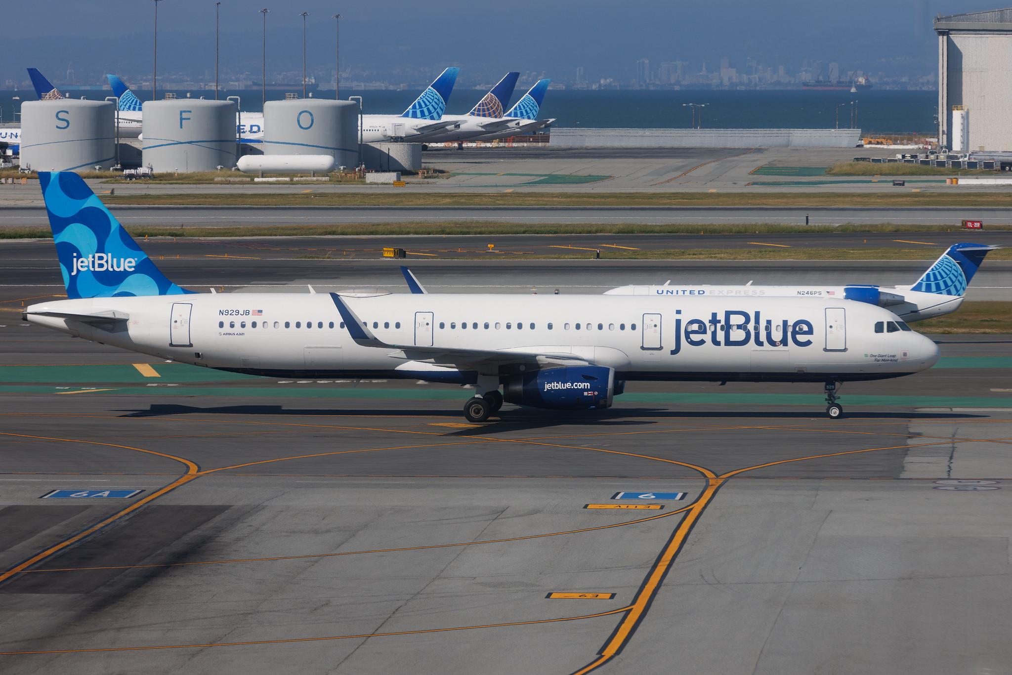 San Francisco International Airport: JetBlue (B6 / JBU) | Airbus A321-231 A321 | N929JB | MSN 06031