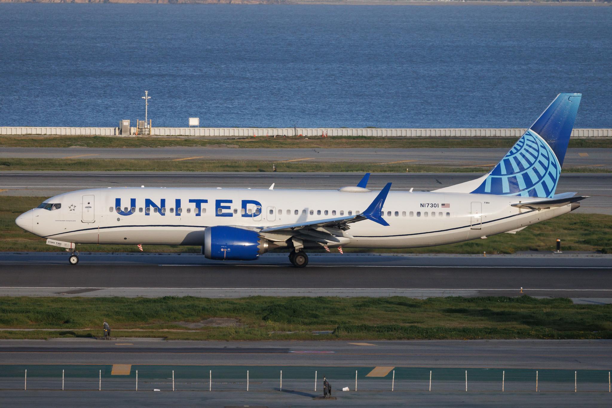 San Francisco International Airport: United Airlines (UA / UAL) | Boeing 737 MAX 8 B38M | N17301 | MSN 67554