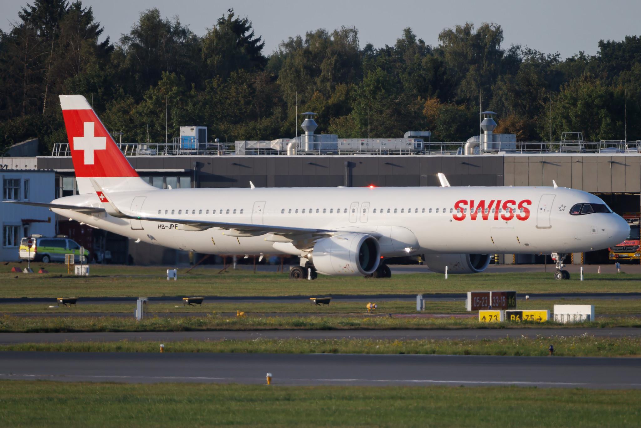 Hamburg Airport: Swiss (LX / SWR) | Airbus A321-271NX A21N | HB-JPF | MSN 12498
