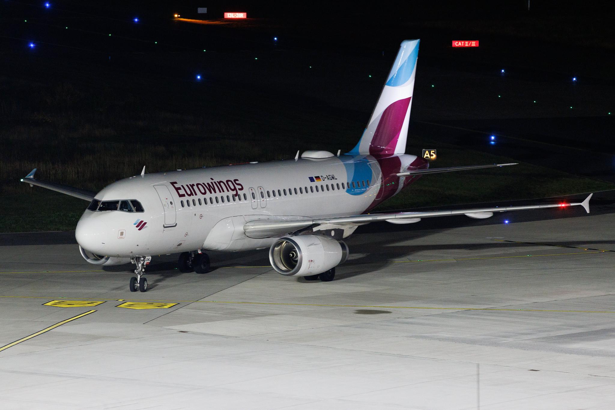 Köln Bonn Airport: Eurowings (EW / EWG) | Airbus A319-132 A319 | D-AGWL | MSN 3534