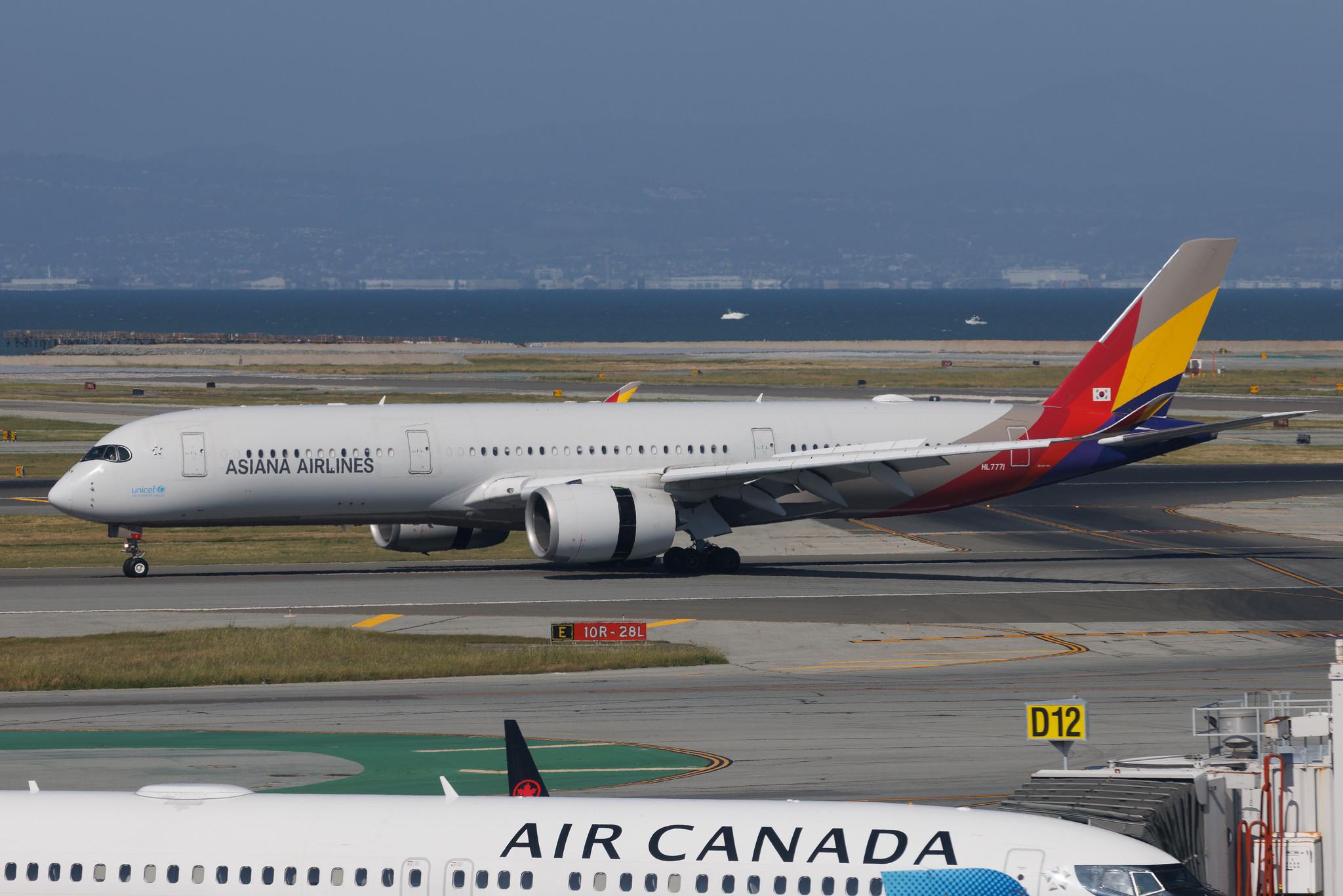 San Francisco International Airport: Asiana Airlines (OZ / AAR) | Airbus A350-941 A359 | HL7771 | MSN 198