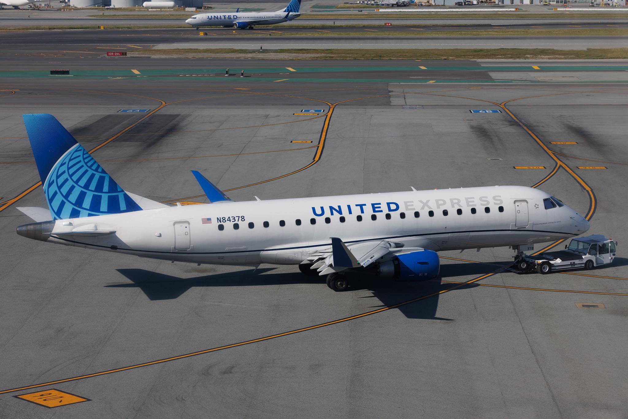 San Francisco International Airport: United Express (UA / UAL) | Operator: SkyWest Airlines | Embraer E175LL E75L | N84378 | MSN 17000878