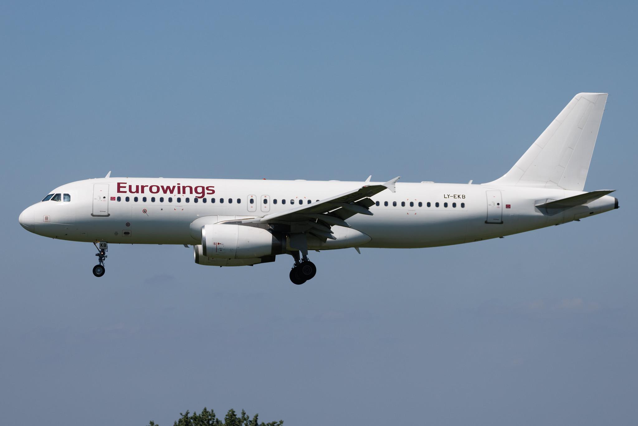 Hamburg Airport: Eurowings (EW / EWG) | Operator: GetJet Airlines | Airbus A320-232 A320 | LY-EKB | MSN 05348