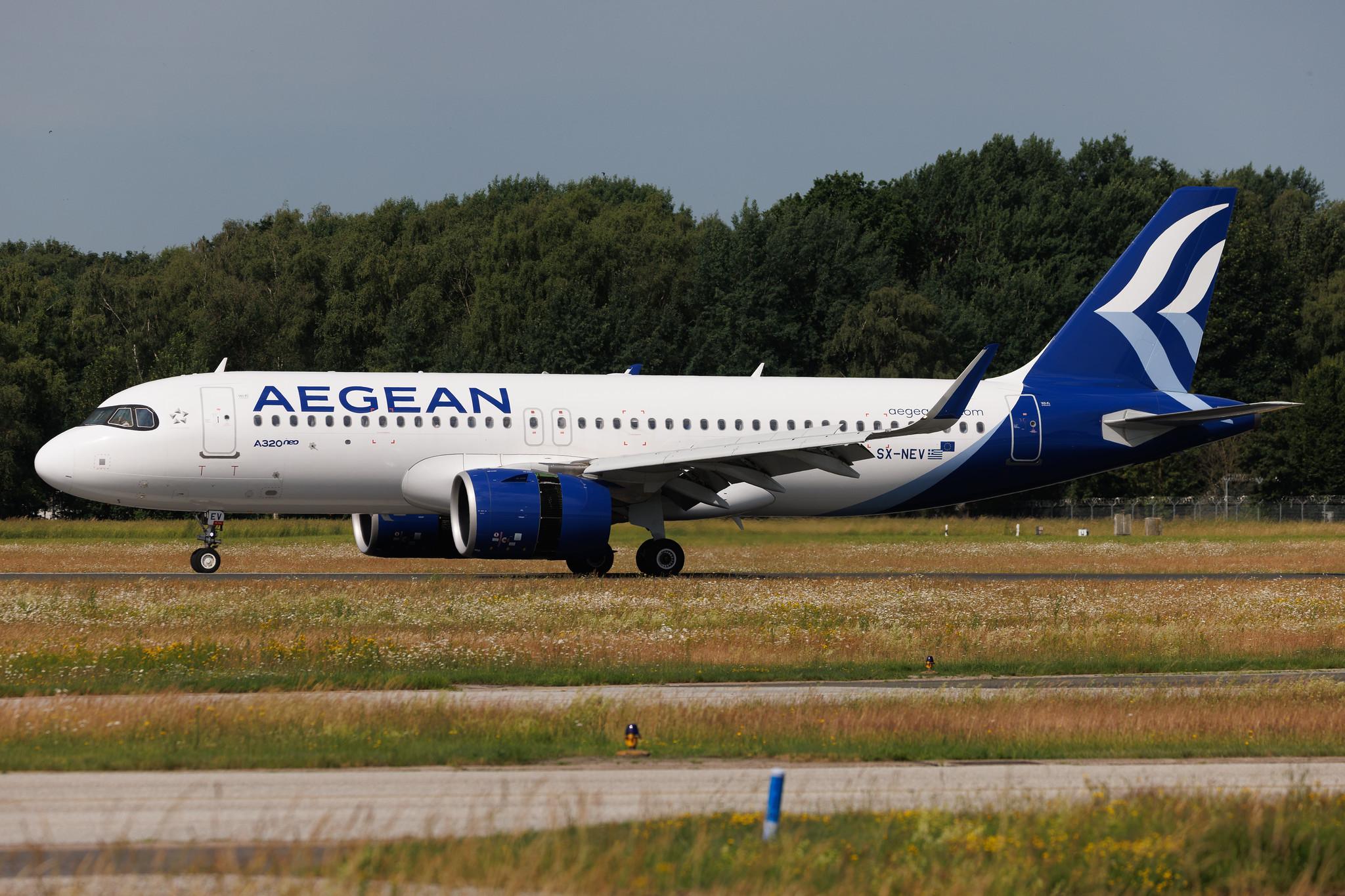 Hamburg Airport: Aegean Airlines (A3 / AEE) | Airbus A320-271N A20N | SX-NEV | MSN 12449
