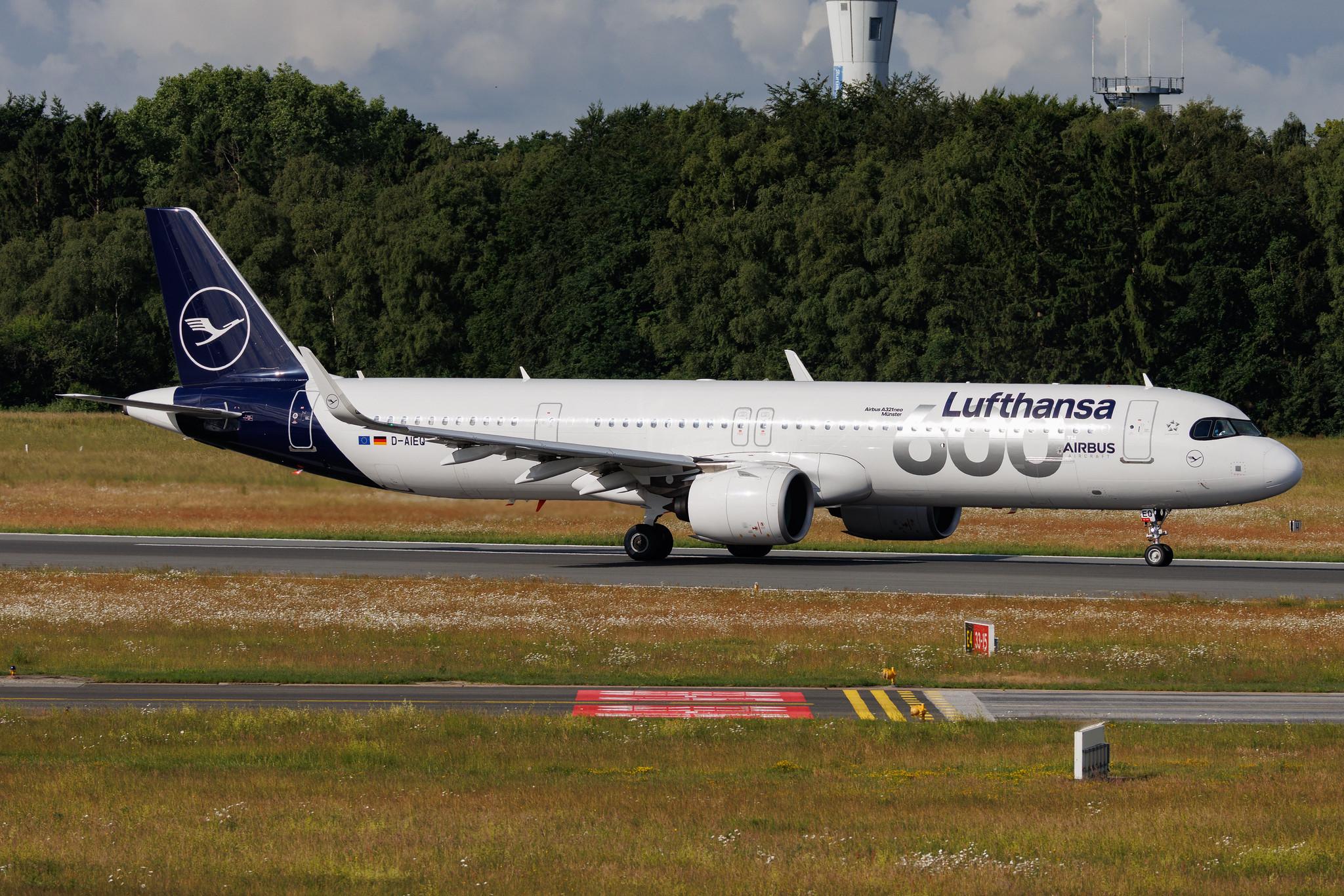 Hamburg Airport: Lufthansa (LH / DLH) | Livery: 600th Airbus Aircraft | Airbus A321-271NX A21N | D-AIEQ | MSN 11267