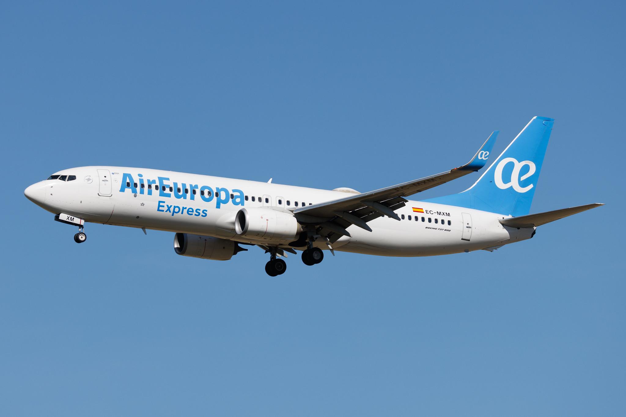 Rome Leonardo da Vinci Fiumicino Airport: Air Europa (UX / AEA) | Boeing 737-85P B738 | EC-MXM | MSN 60591