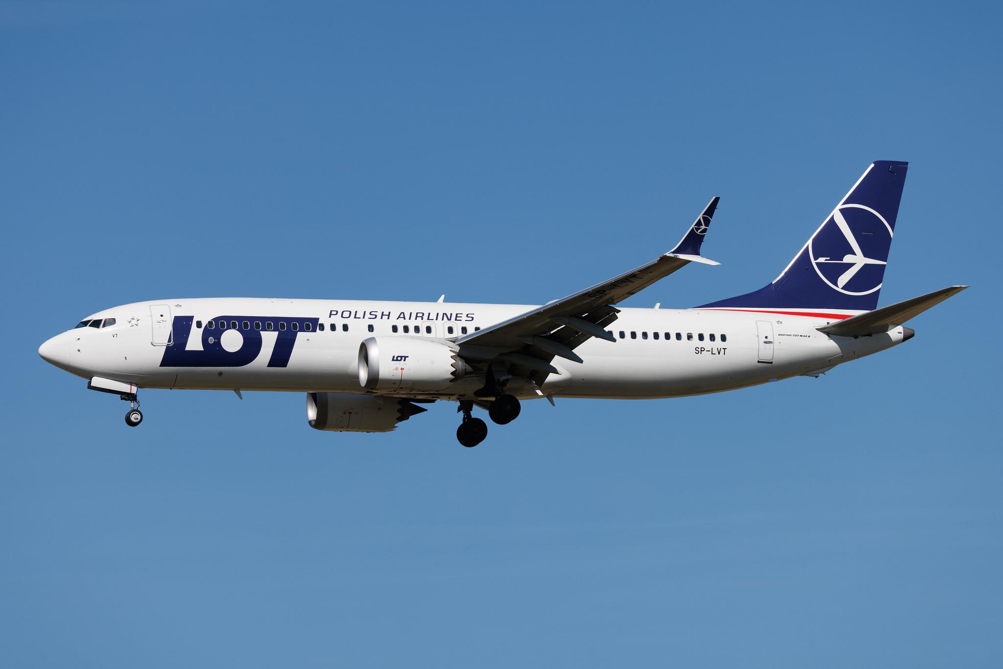 Rome Leonardo da Vinci Fiumicino Airport: LOT (LO / LOT) | Boeing 737 MAX 8 B38M | SP-LVT | MSN 43974
