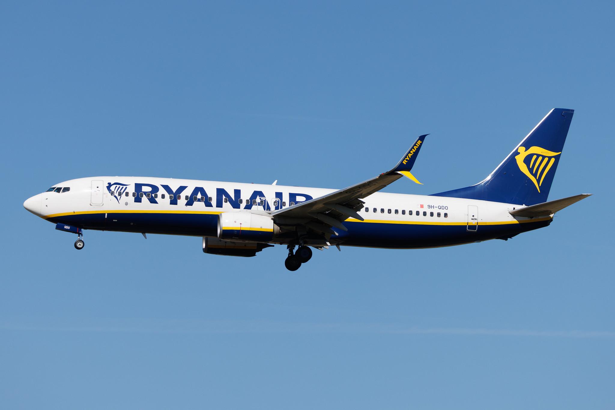 Rome Leonardo da Vinci Fiumicino Airport: Ryanair (FR / RYR) | Operator: Malta Air | Boeing 737-8AS B738 | 9H-QDO | MSN 44764