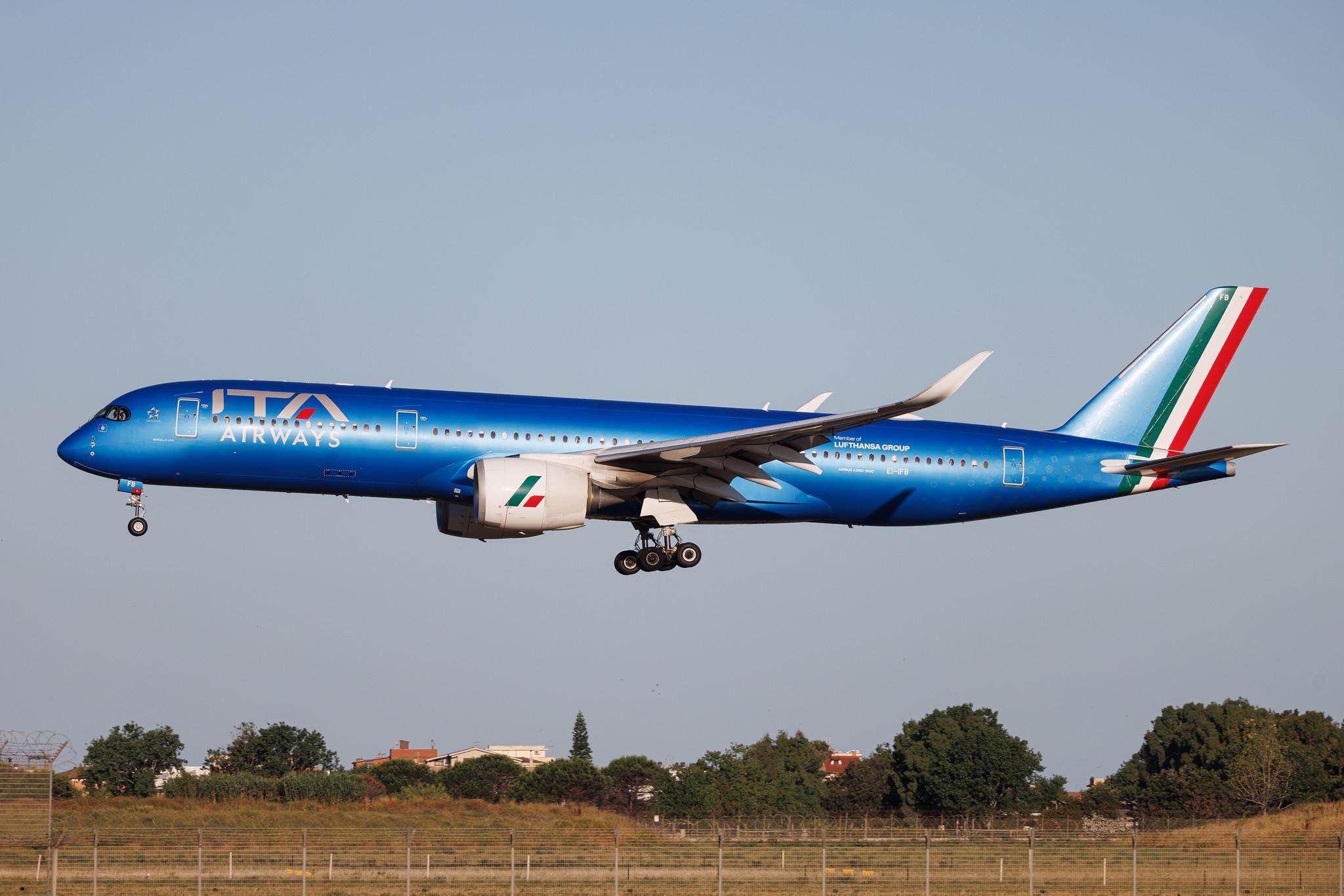 Rome Leonardo da Vinci Fiumicino Airport: ITA Airways (AZ / ITY) | Airbus A350-941 A359 | EI-IFB | MSN 270
