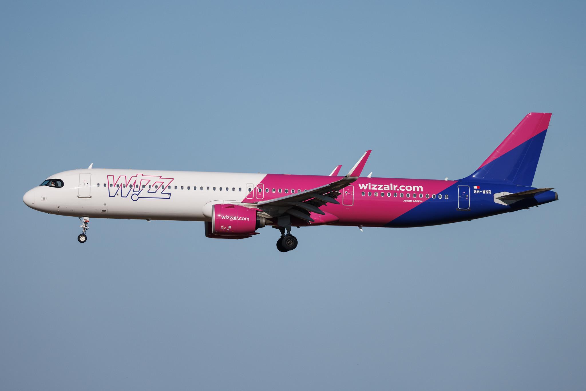 Rome Leonardo da Vinci Fiumicino Airport: Wizz Air (W6 / WZZ) | Operator: Wizz Air Malta | Airbus A321-271NX A21N | 9H-WNR | MSN 12146