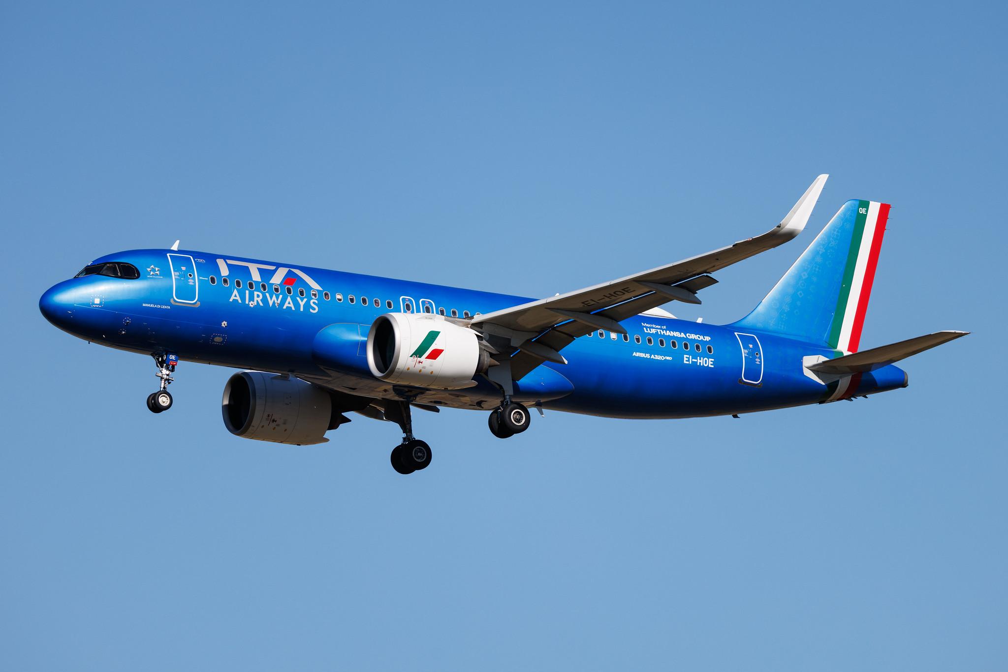 Rome Leonardo da Vinci Fiumicino Airport: ITA Airways (AZ / ITY) | Airbus A320-272N A20N | EI-HOE | MSN 11647