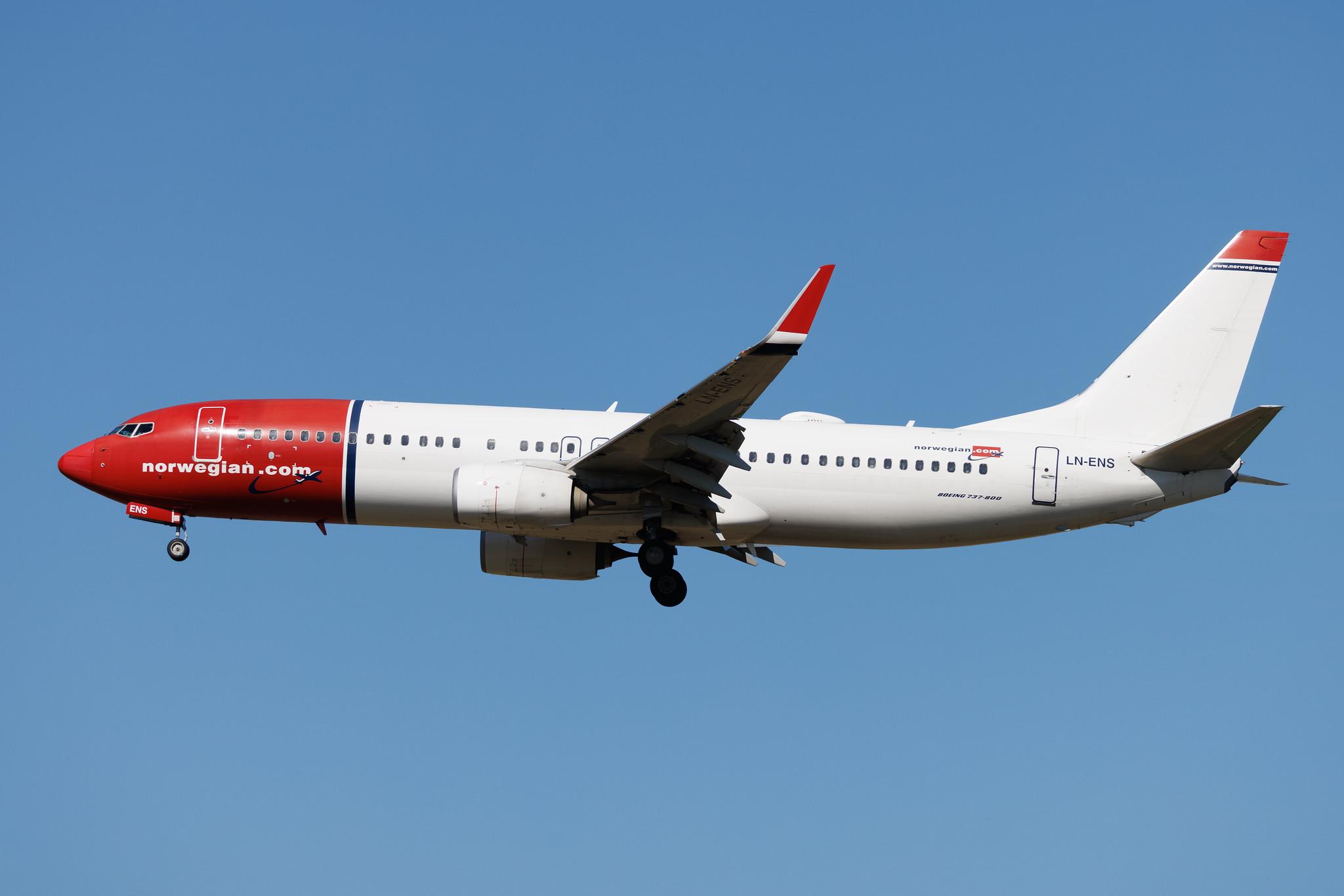 Rome Leonardo da Vinci Fiumicino Airport: Norwegian (DY / NOZ) | Operator: Norwegian Air Shuttle AOC | Boeing 737-8JP B738 | LN-ENS | MSN 42281