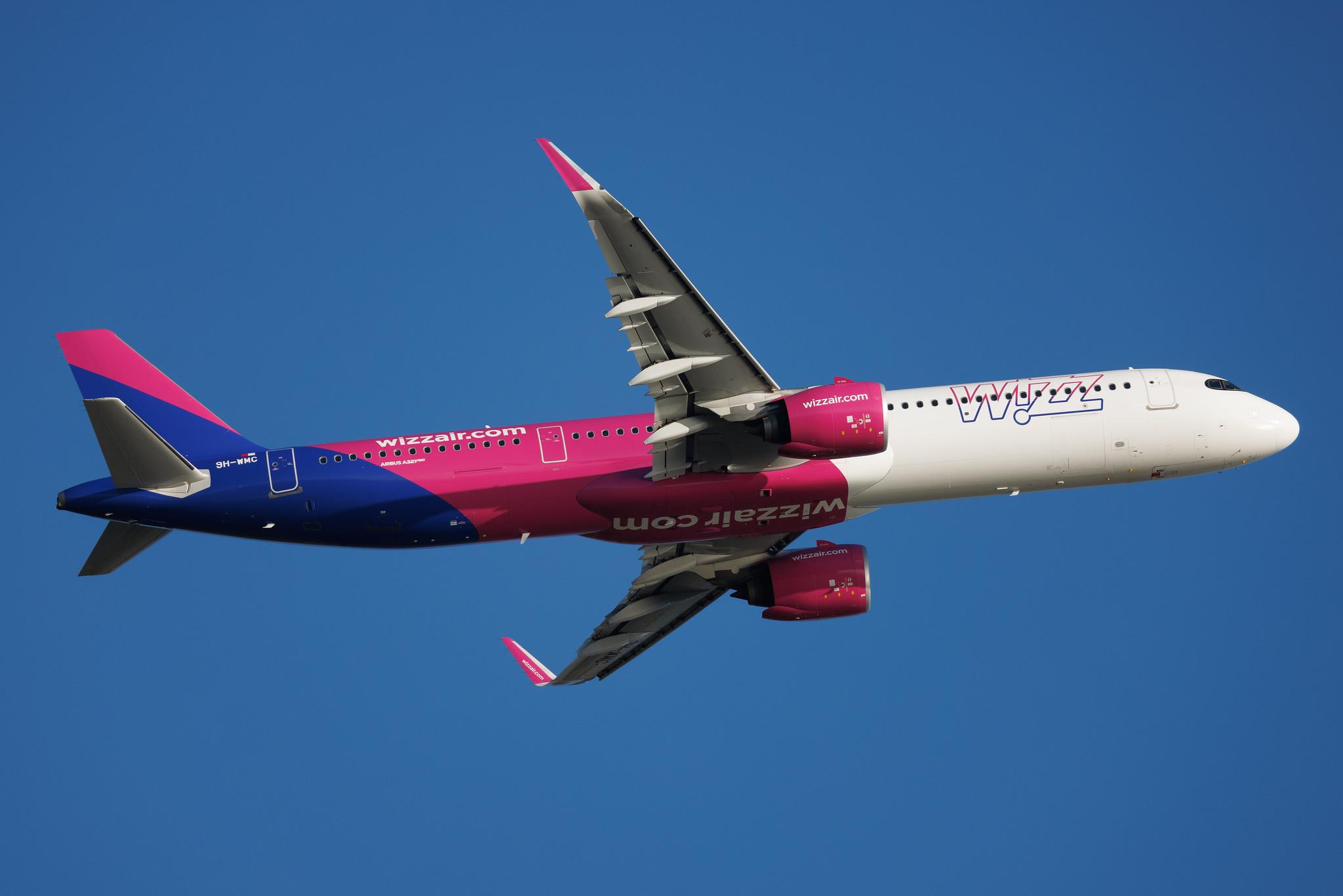 Rome Leonardo da Vinci Fiumicino Airport: Wizz Air (W6 / WZZ) | Operator: Wizz Air Malta | Airbus A321-271NX A21N | 9H-WMC | MSN 12590