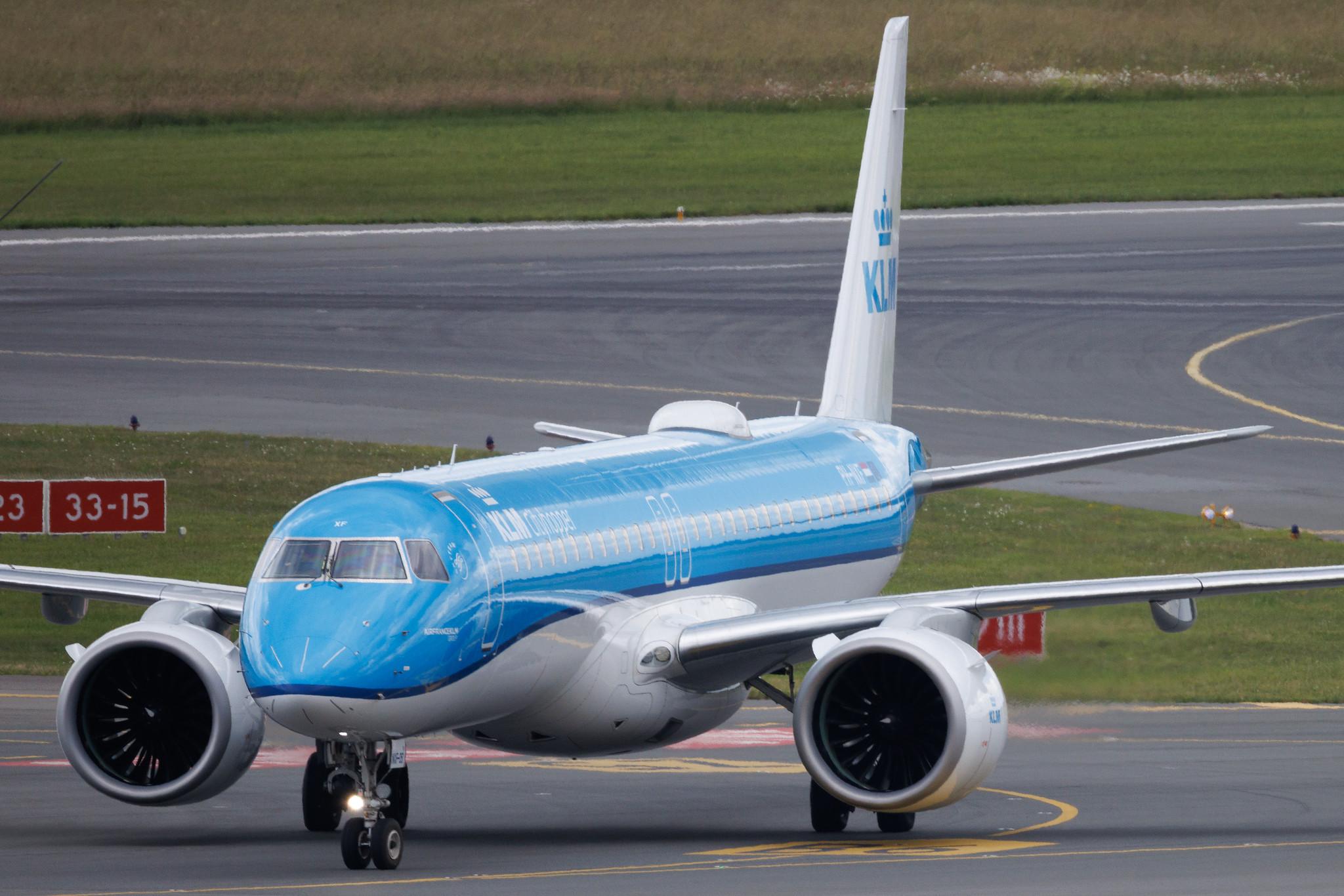 Hamburg Airport: KLM (KL / KLM) | Operator: KLM Cityhopper | Embraer E195-E2 E295 | PH-NXF | MSN 19020061