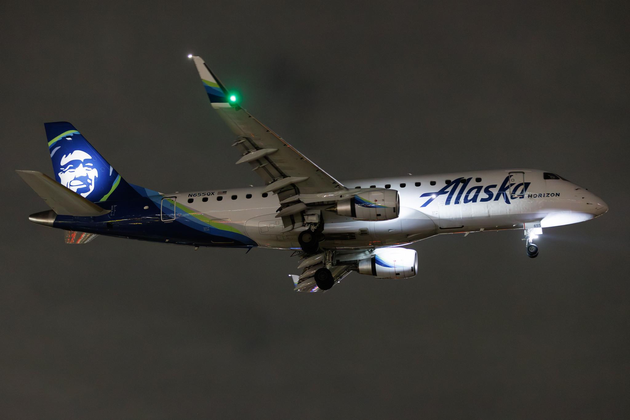 Los Angeles International Airport: Alaska Horizon (AS / ASA) | Operator: Horizon Air | Embraer E175LR E75L | N655QX | MSN 17000940