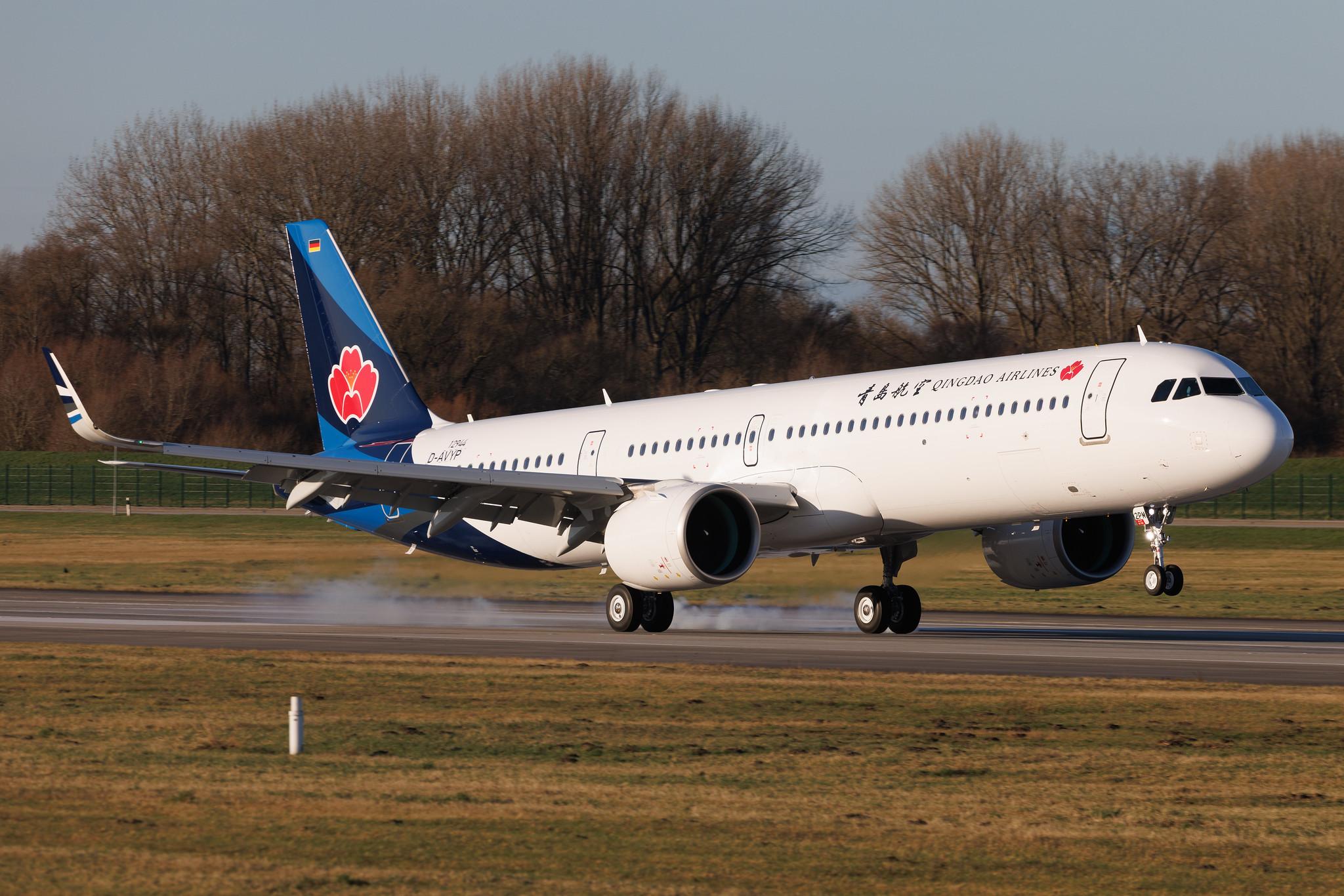 Hamburg Finkenwerder: Qingdao Airlines (QW / QDA) | Airbus A321-271NX A21N | D-AVYP | B-32PM | MSN 12944