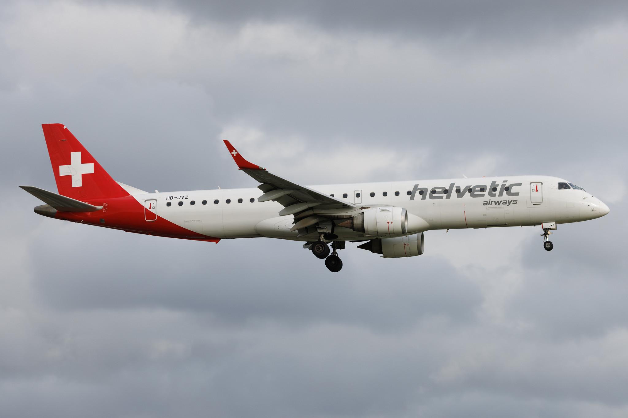 Hamburg Airport: Helvetic Airways (2L / OAW) | Embraer E195AR E195 | HB-JVZ | MSN 19000498
