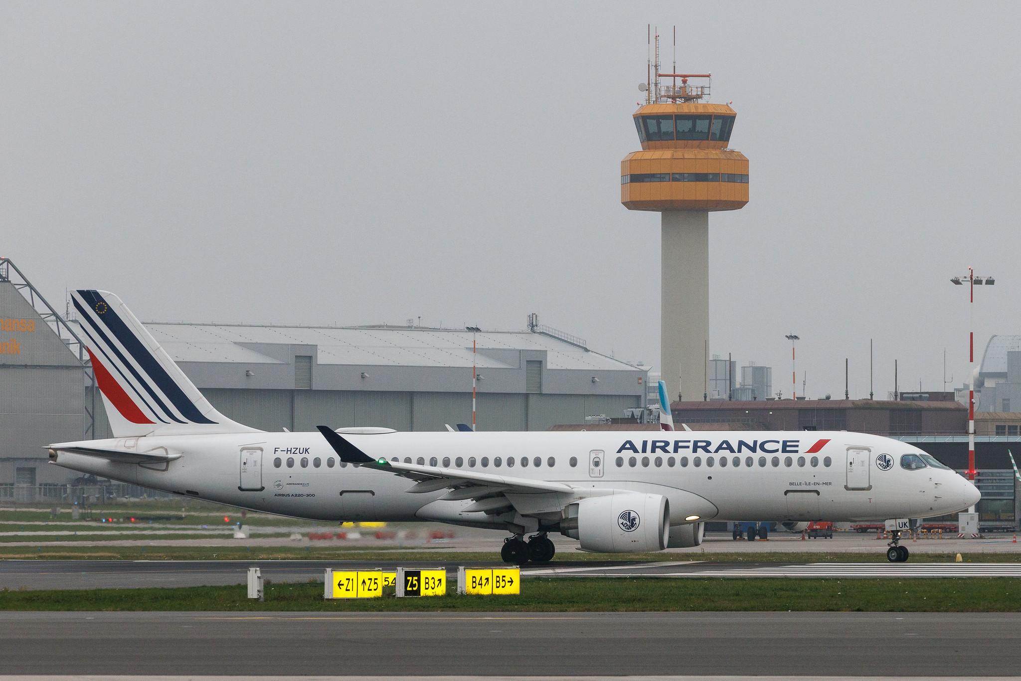 Hamburg Airport: Air France (AF / AFR) | Airbus A220-300 BCS3 | F-HZUK | MSN 55173