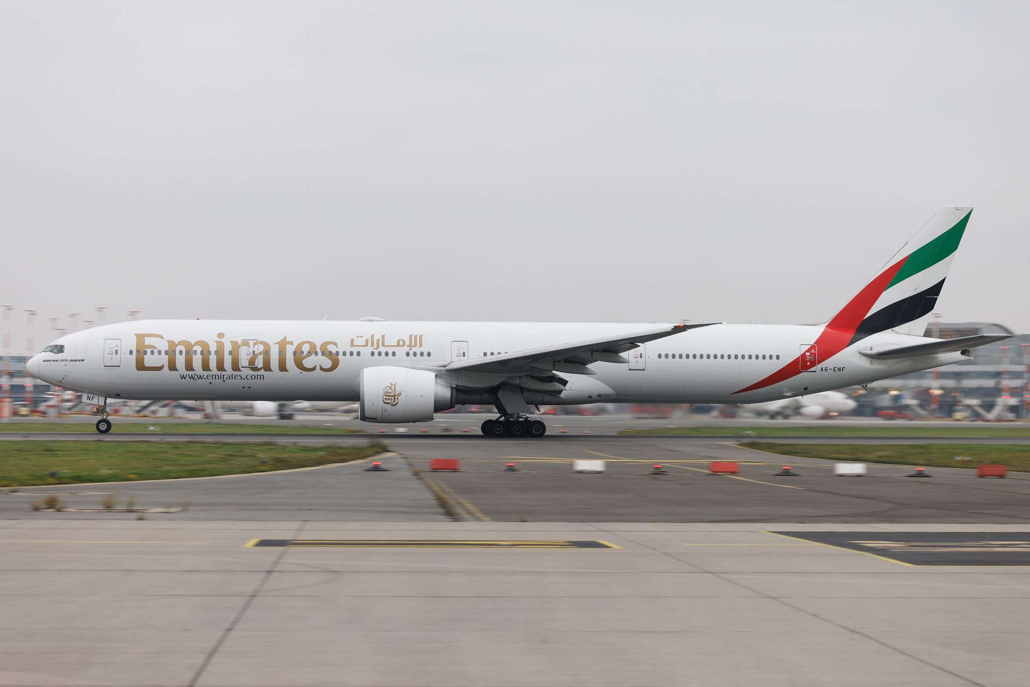 Hamburg Airport: Emirates (EK / UAE) | Boeing 777-31H(ER) B77W | A6-ENF | MSN 41085