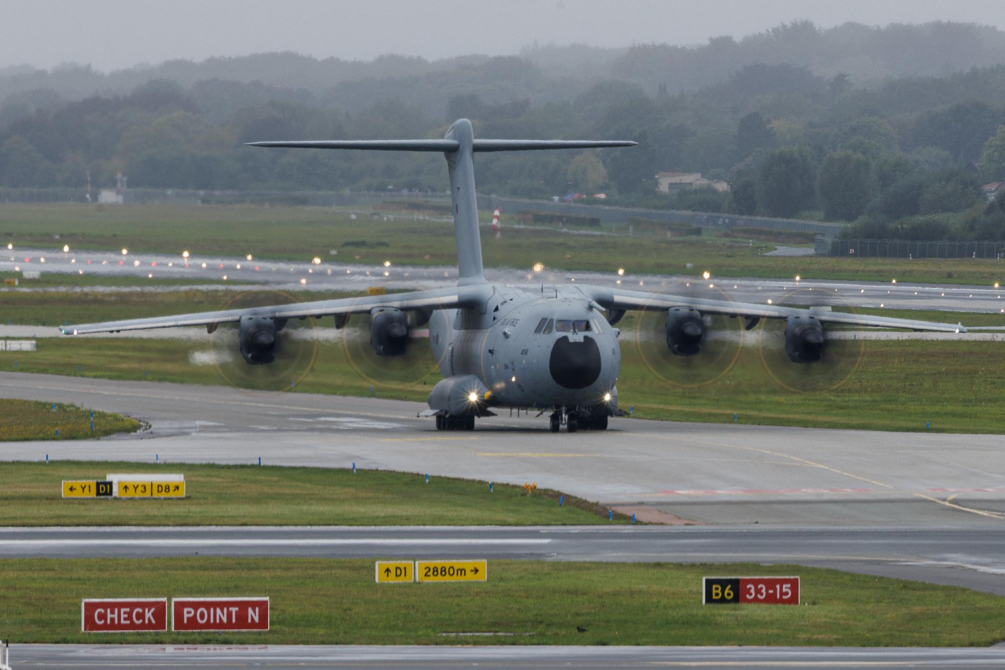 Hamburg Airport: United Kingdom - Royal Air Force (RRR) | Livery: RAF | Operator: United Kingdom - Royal Air Force Air Transport | Airbus A400M Atlas A400 | ZM408 | MSN 027
