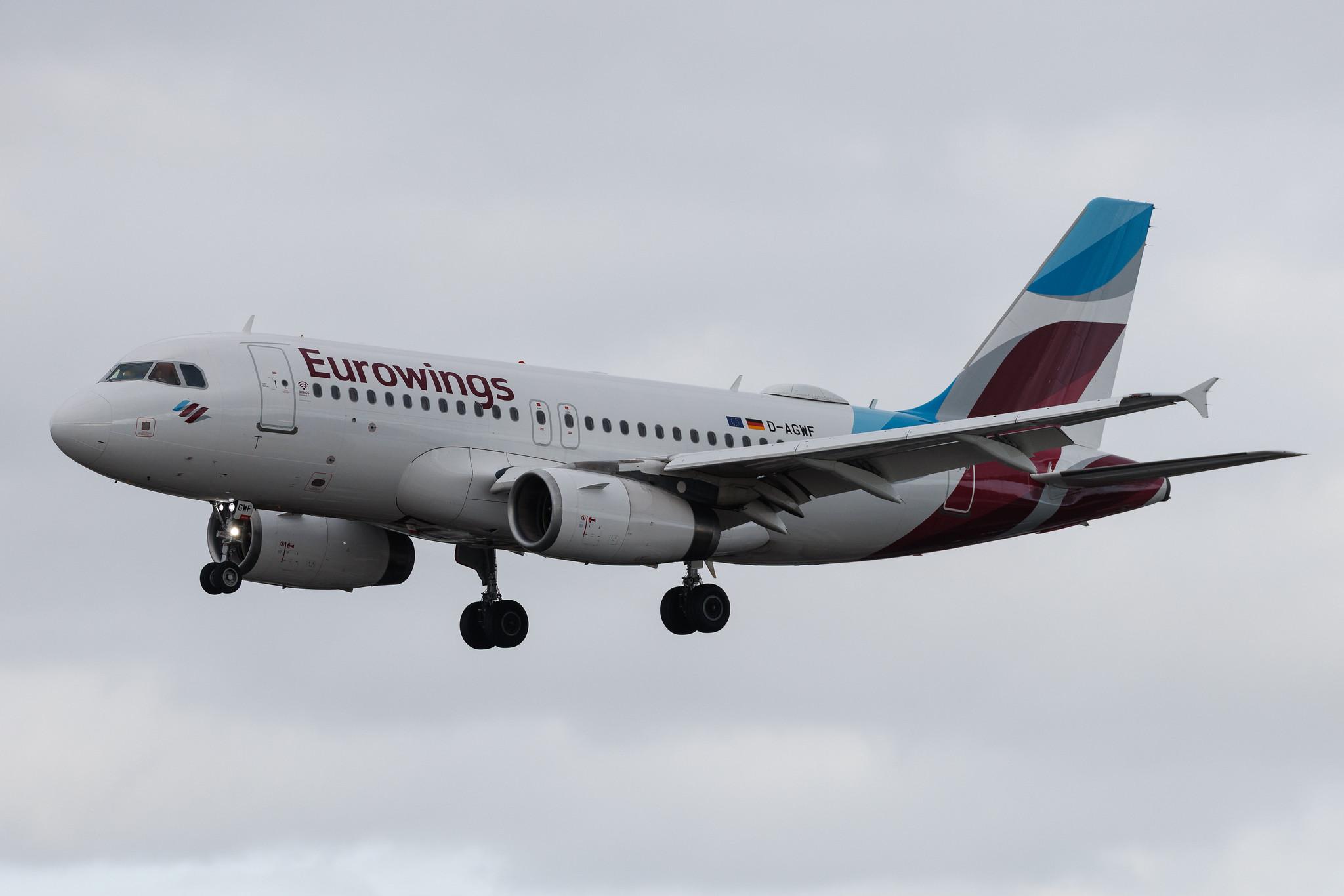 Hamburg Airport: Eurowings (EW / EWG) | Airbus A319-132 A319 | D-AGWF | MSN 3172