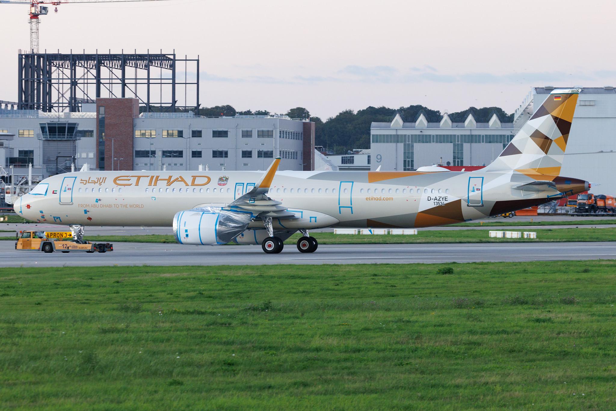 Hamburg Finkenwerder: Etihad Airways (EY / ETD) | Airbus A321-251NX A21N | D-AZYE | A6-LDA | MSN 13534