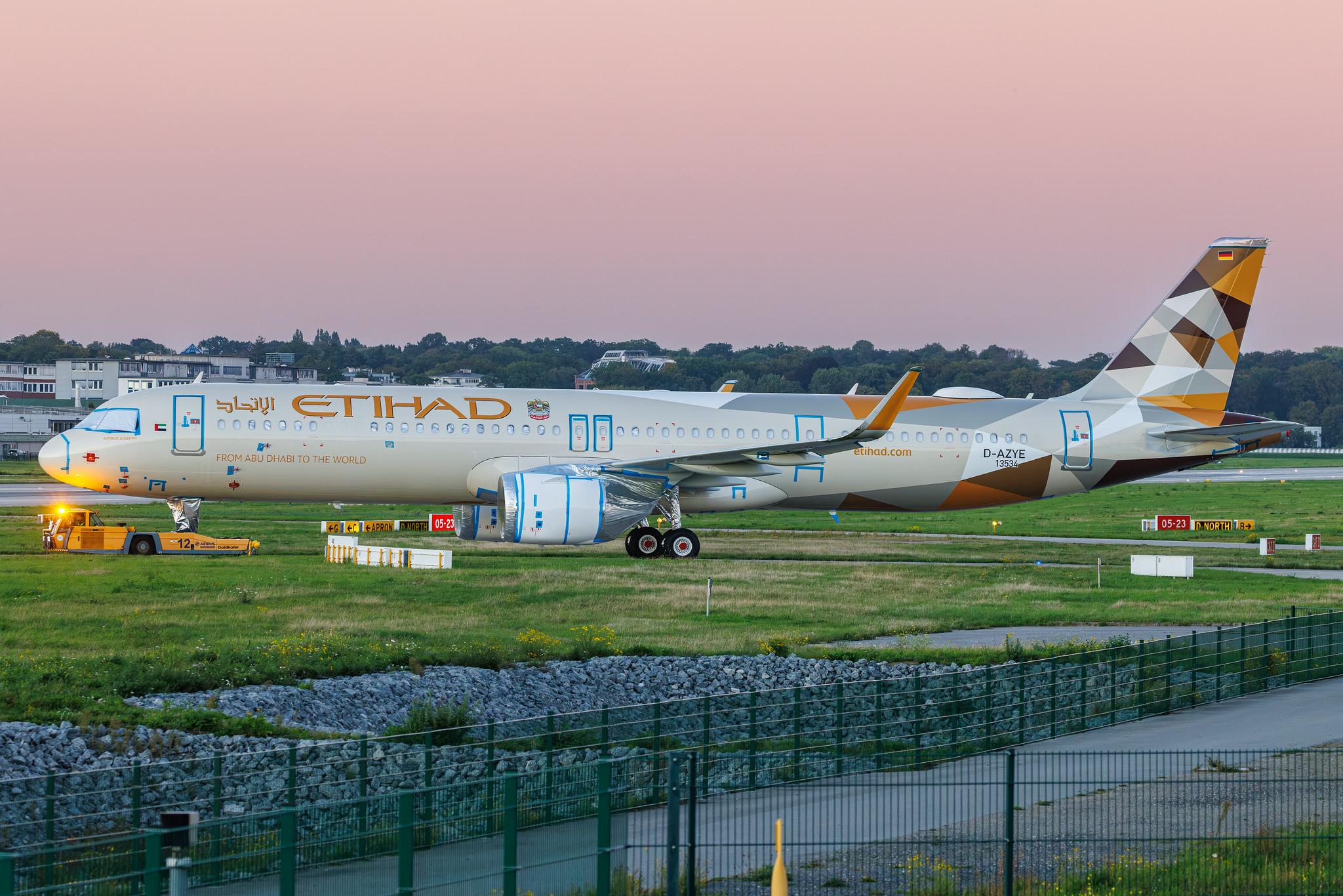 Hamburg Finkenwerder: Etihad Airways (EY / ETD) | Airbus A321-251NX A21N | D-AZYE | A6-LDA | MSN 13534