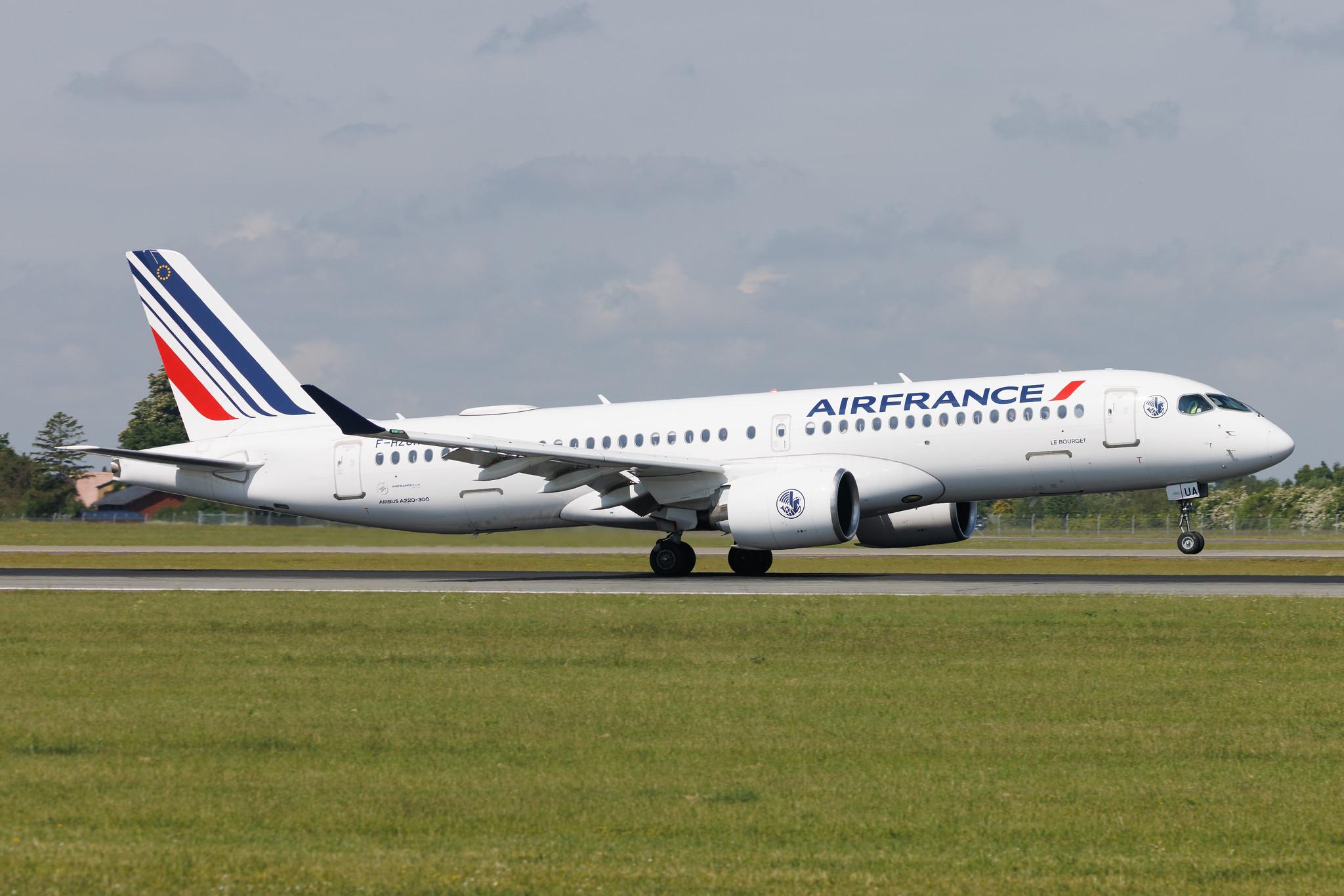 Copenhagen Airport: Air France (AF / AFR) | Airbus A220-300 BCS3 | F-HZUA | MSN 55134