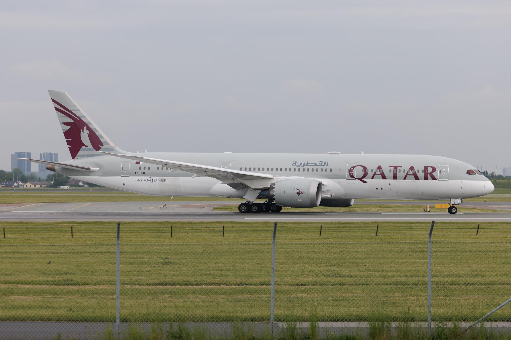 Copenhagen Airport: Qatar Airways (QR / QTR) | Boeing 787-9 Dreamliner B789 | A7-BHO | MSN 64223