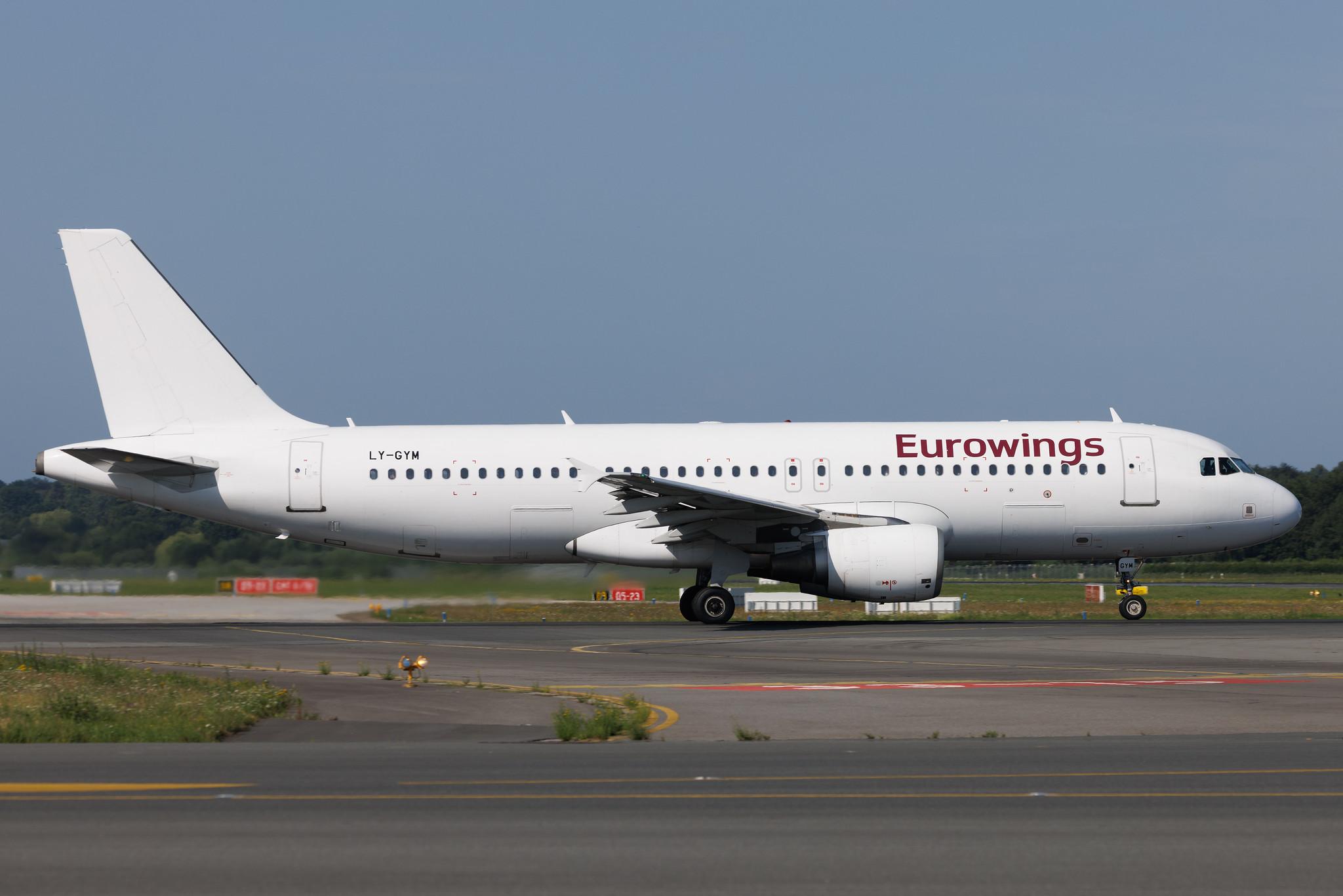 Hamburg Airport: Eurowings (EW / EWG) | Operator: GetJet Airlines | Airbus A320-214 A320 | LY-GYM | MSN 02584
