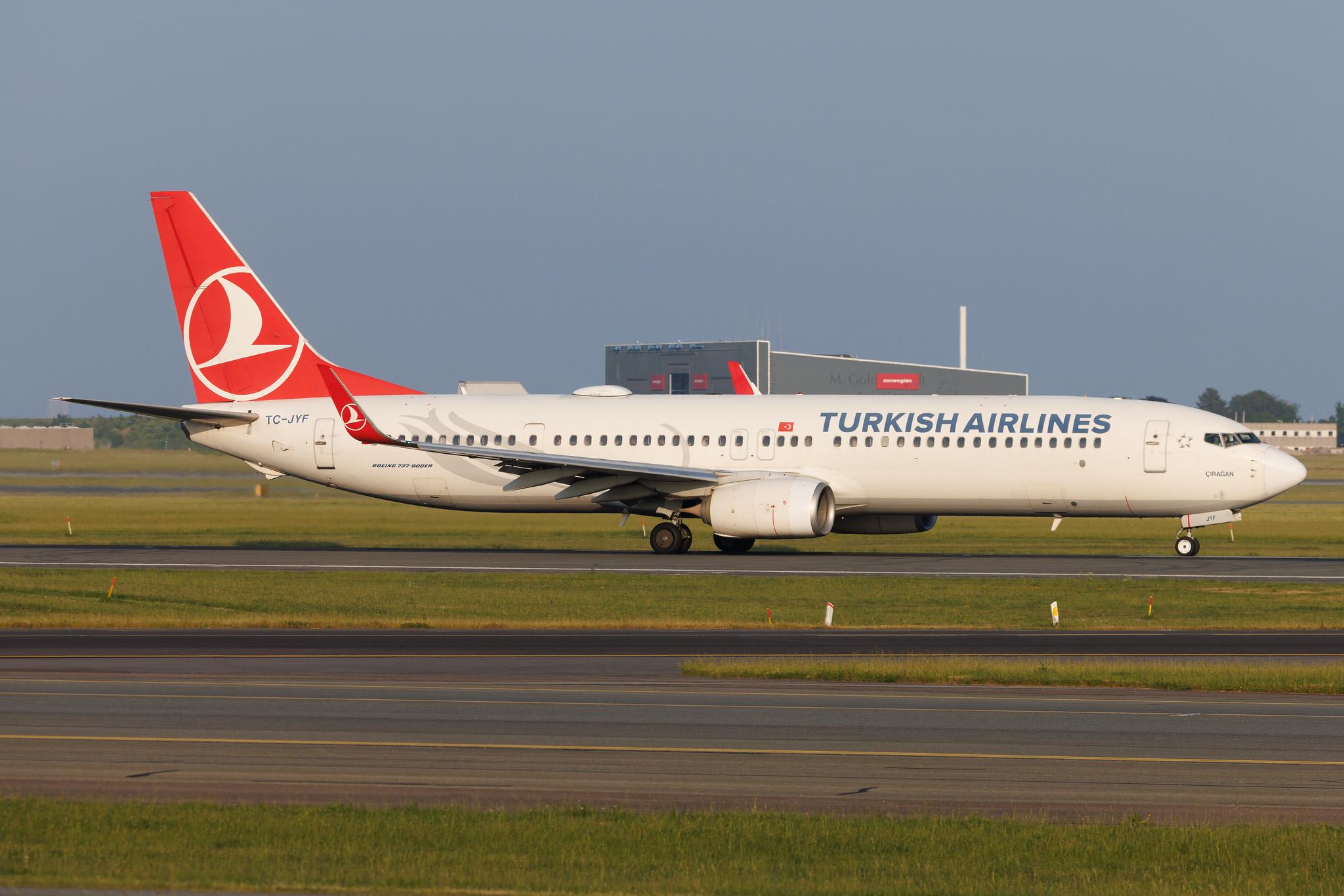 Copenhagen Airport: Turkish Airlines (TK / THY) | Boeing 737-9F2(ER) B739 | TC-JYF | MSN 40982