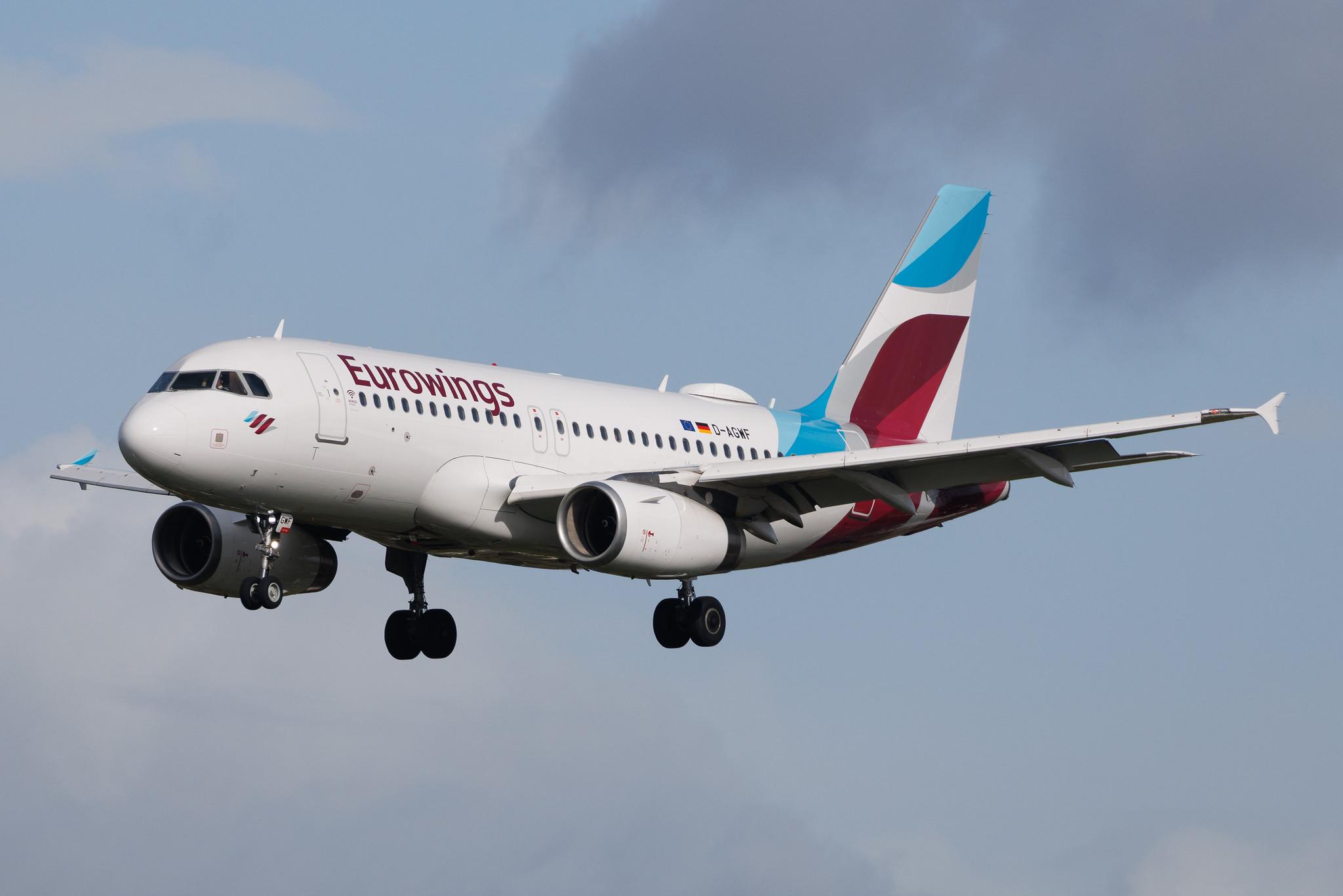 Hamburg Airport: Eurowings (EW / EWG) | Airbus A319-132 A319 | D-AGWF | MSN 3172