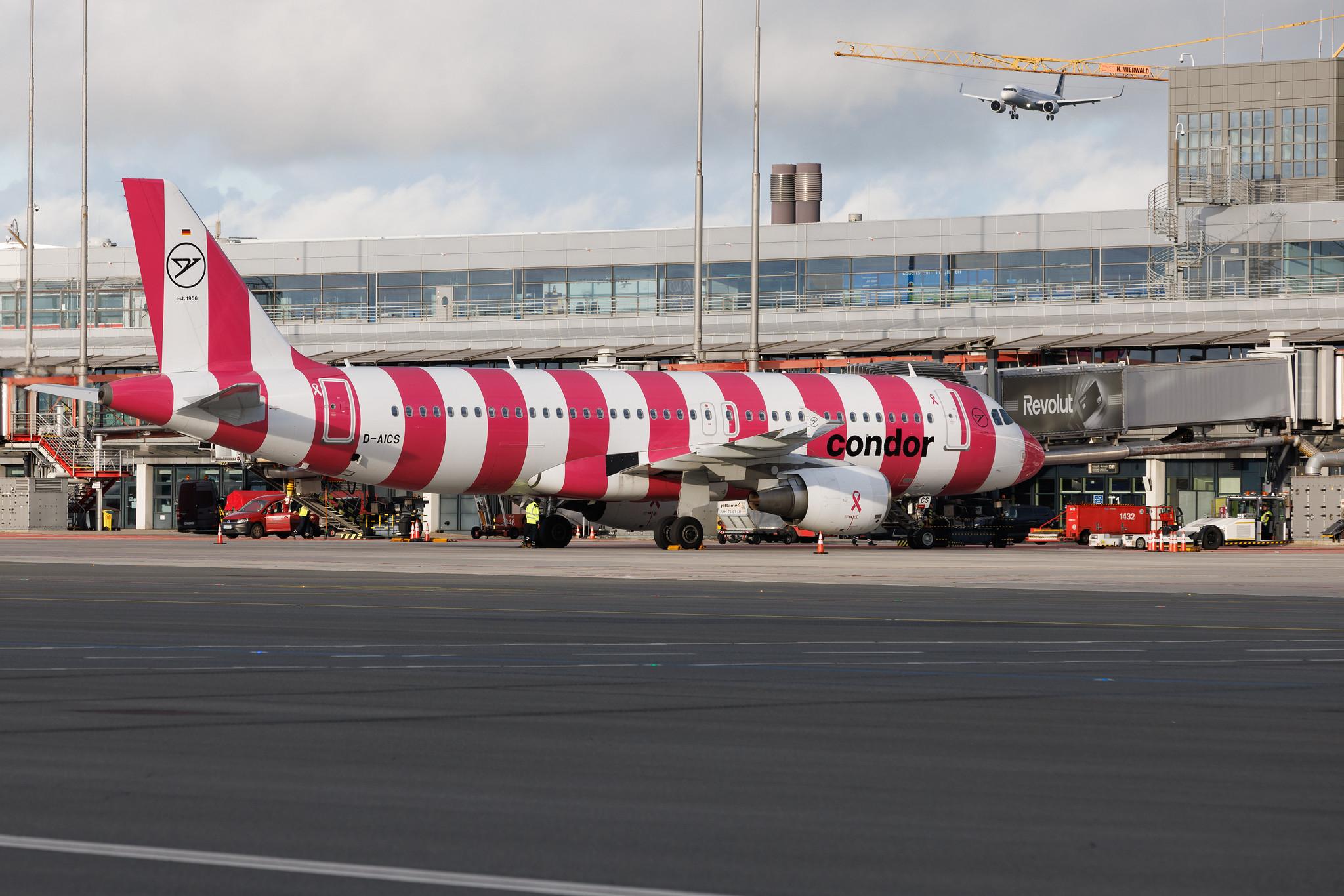 Hamburg Airport: Condor (DE / CFG) | Livery: Breast Cancer Awareness Livery | Airbus A320-214 A320 | D-AICS | MSN 4478